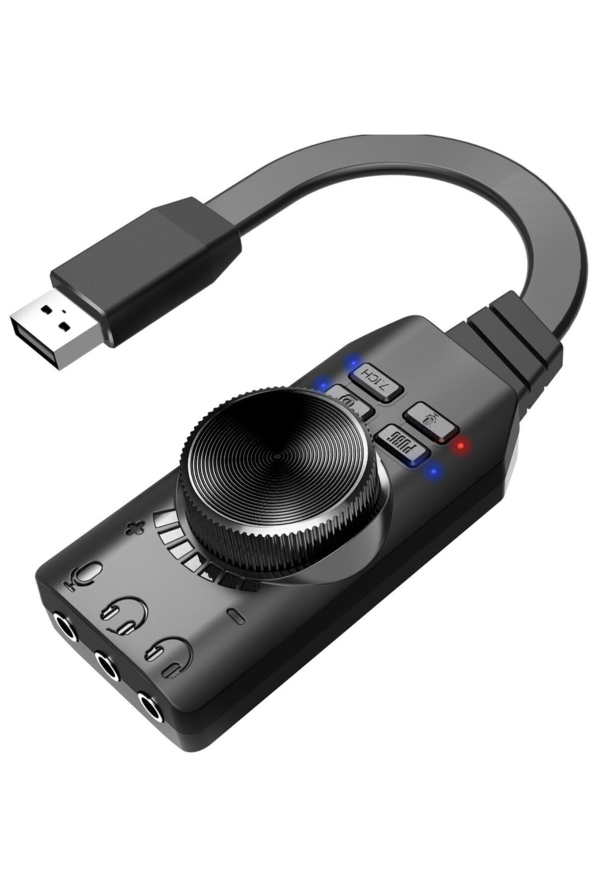 MAXGO 3185 Usb Ses Kartı Harici 7.1 Uyumlu Dönüştürücü Plextone Gs3 Pubg Lol Mikrofon Destekli