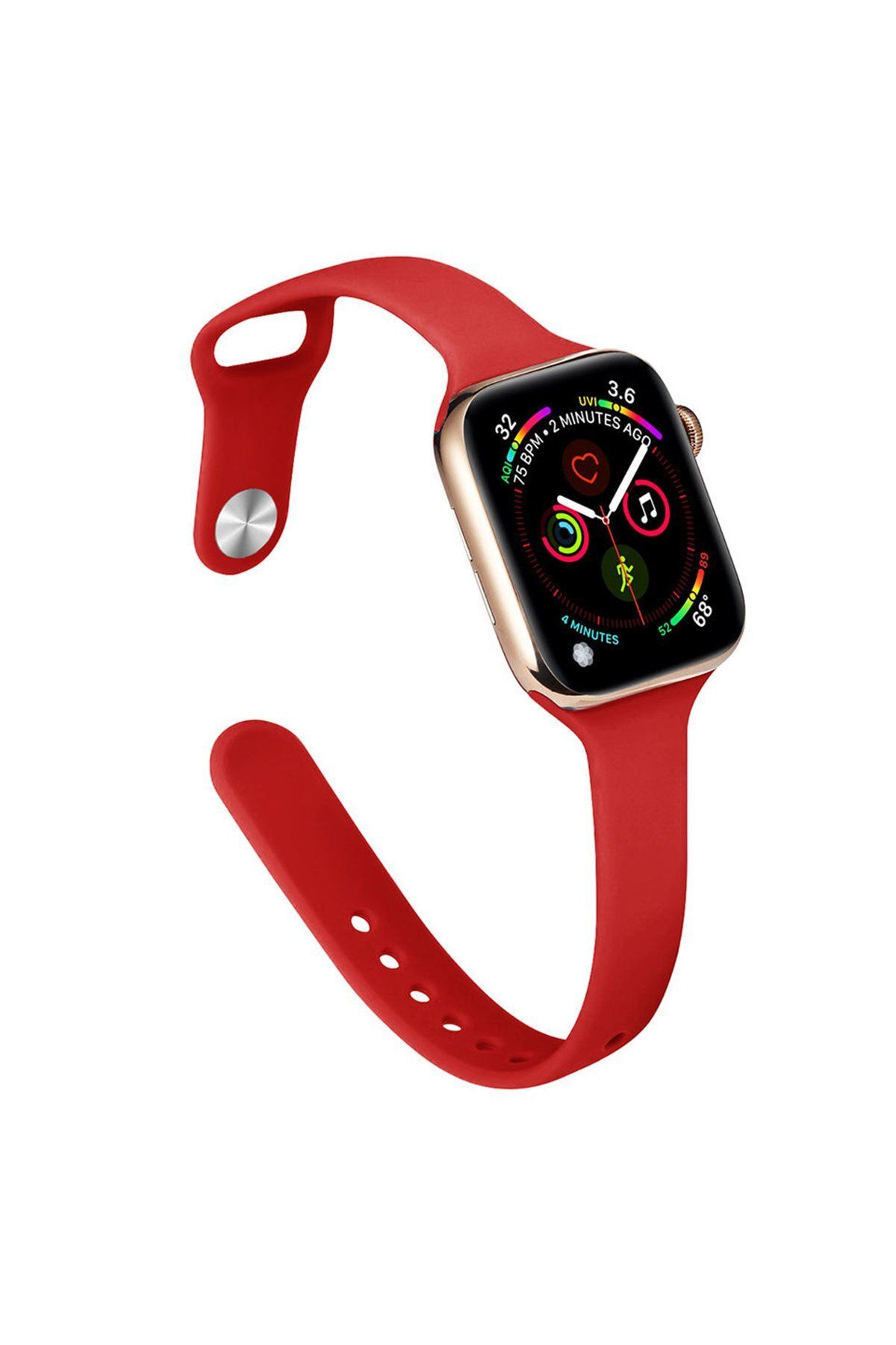 NewFace Apple Watch 44mm Klasik Kordon - Kırmızı MRAYD