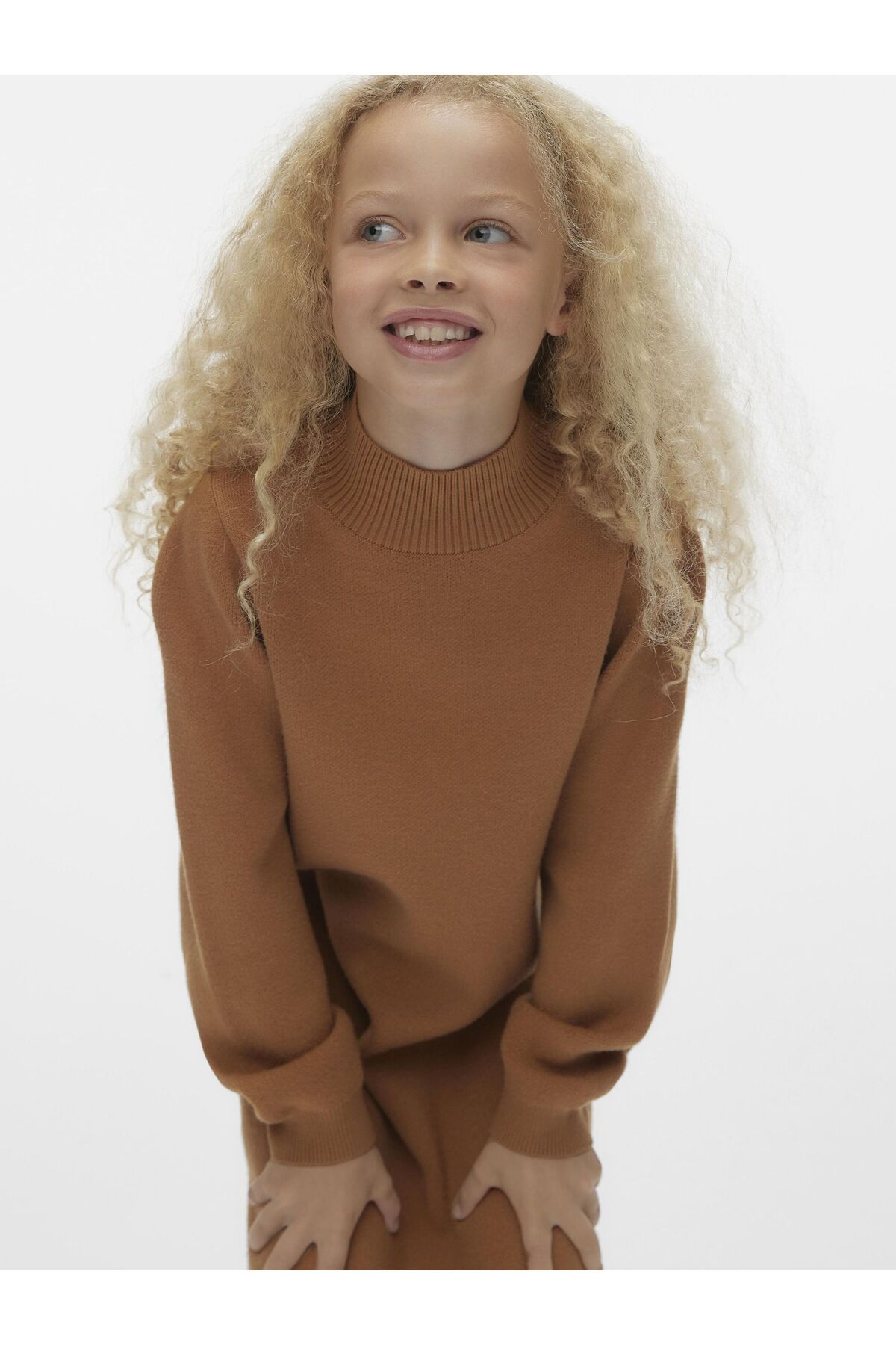 Vero Moda Girl-Strickpullover VMKENYA LS DÜZ UZUN ÖRGÜ D2 6