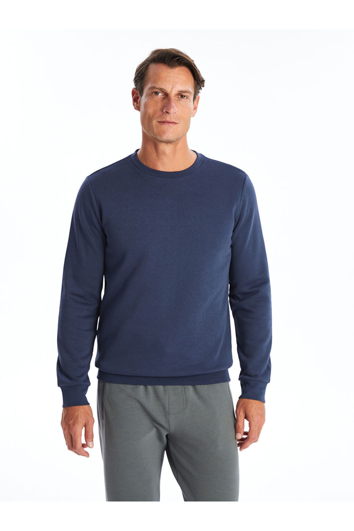 LC Waikiki Bisiklet Yaka Uzun Kollu Erkek Kalın Sweatshirt