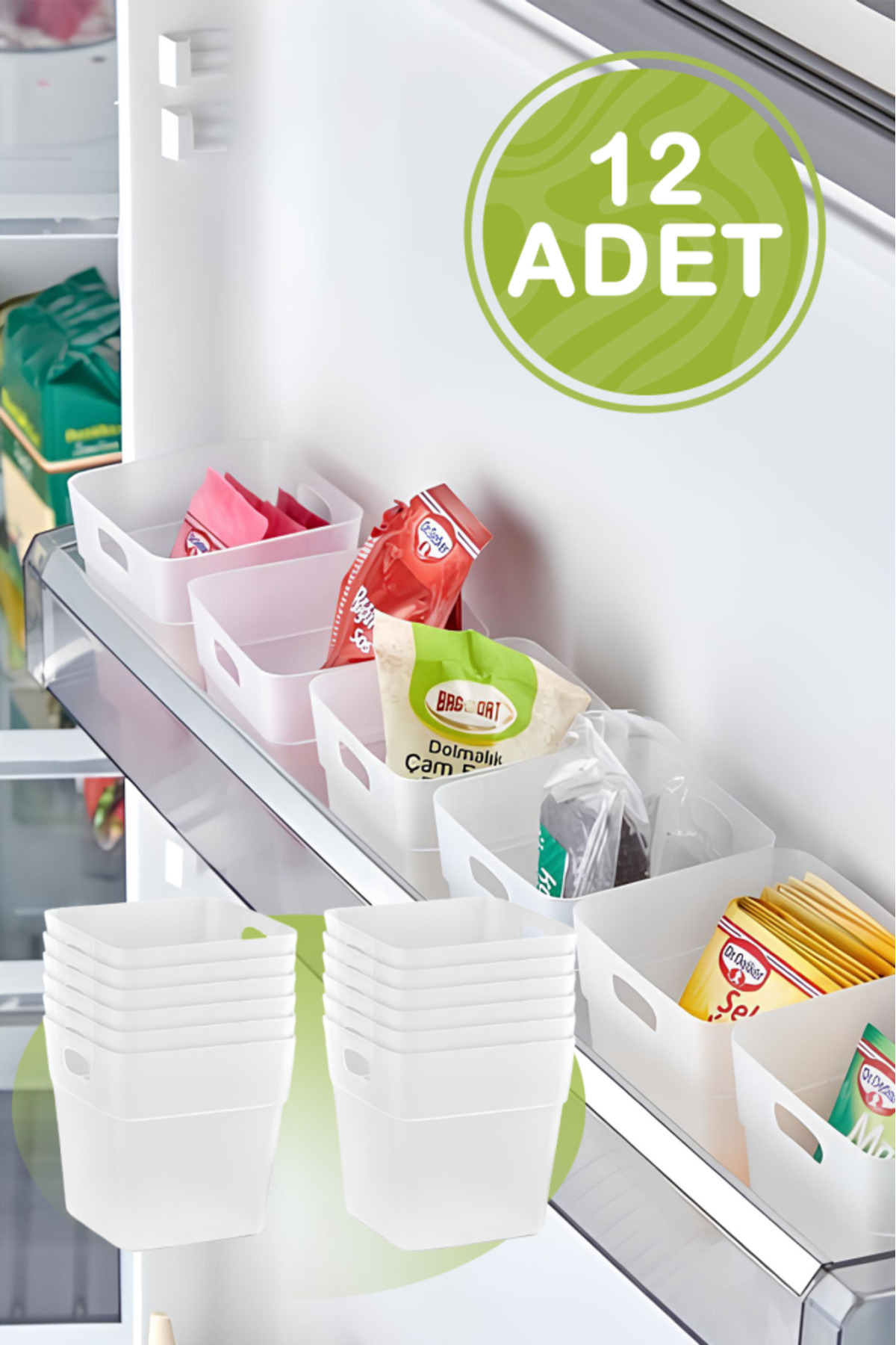 Heredot Mithra Life 12 Adet Buzdolabı Kapak İçi Düzenleyici ve Banyo Organizer MIT1104