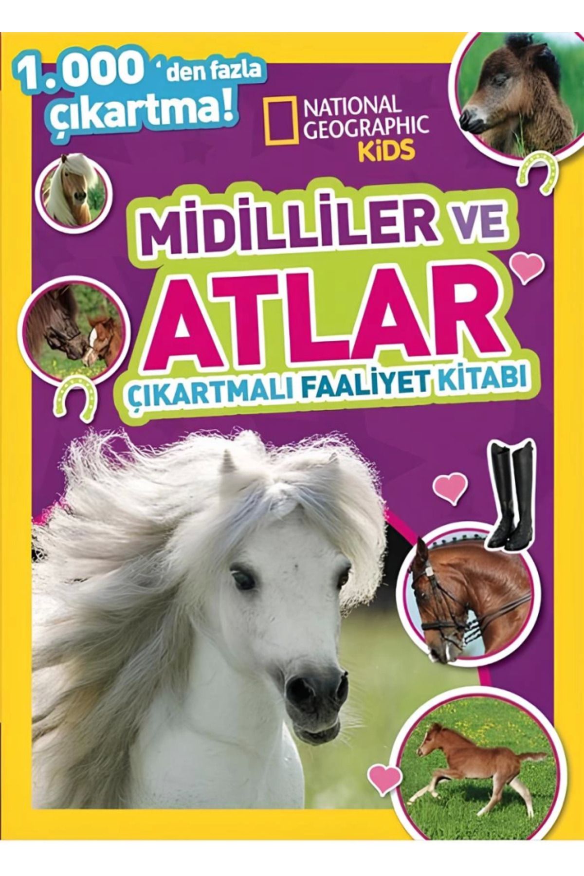 gcaksesuar Nessiworld  Kids Midilliler ve Atlar Çıkartmalı Faaliyet Kitabı