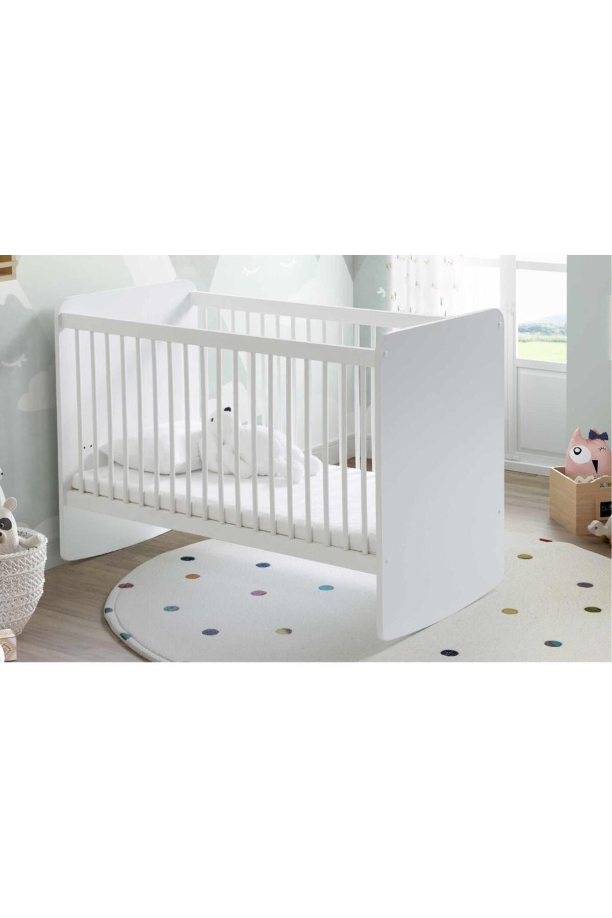 elifit Nessiworld Babywhen Pratik Kademeli Sallanır Beşik 60x120 Beyaz