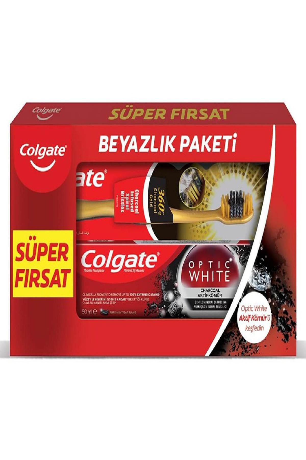 Nextpage Colgate 50Ml Optik Kömür + 360 Charcoal Fırça