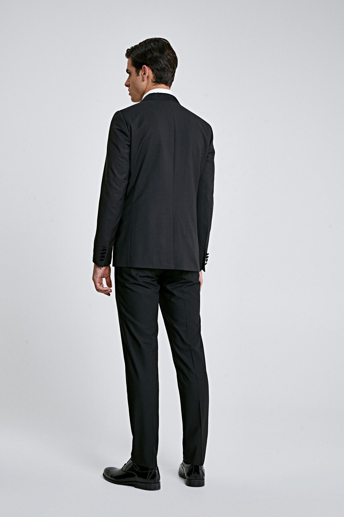 اسموکینگ مشکی مردانه داماد صاف و لباس تیمی توکسدو SLIM FIT TWN