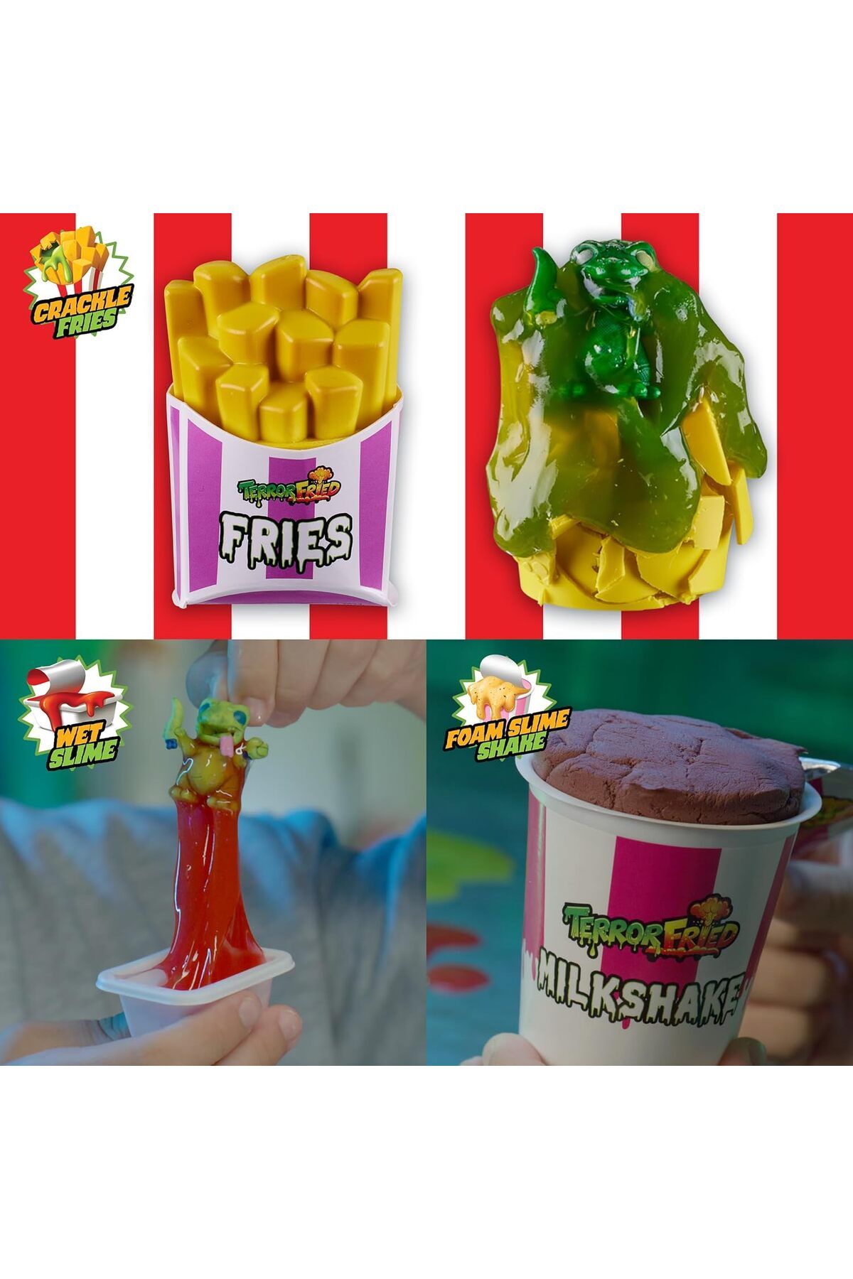 Terror Fried-Slimy Box, When Fast Food Goes Bad, Gross collectables with Slime, Boys Aged 4+ 5