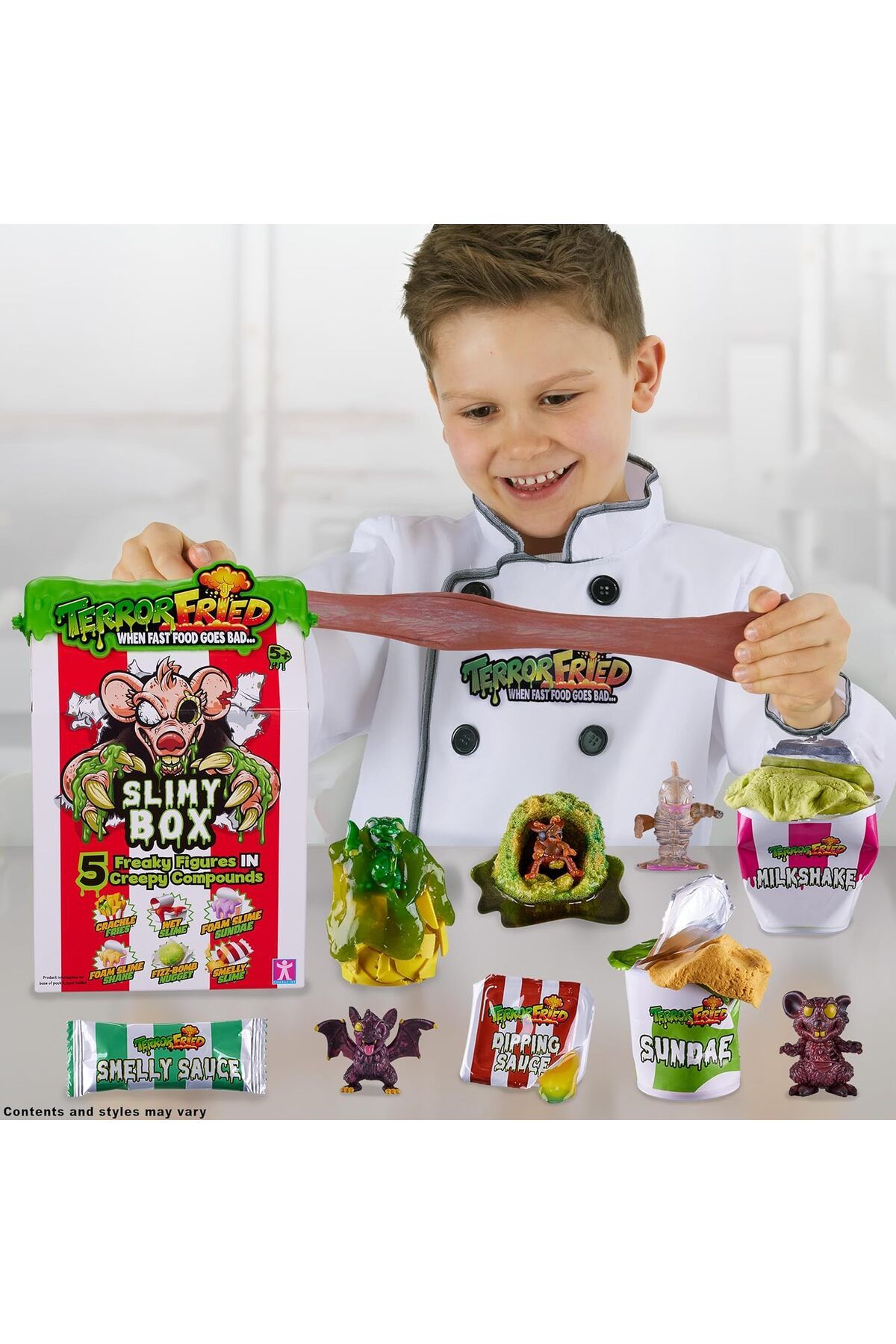 Terror Fried-Slimy Box, When Fast Food Goes Bad, Gross collectables with Slime, Boys Aged 4+ 7