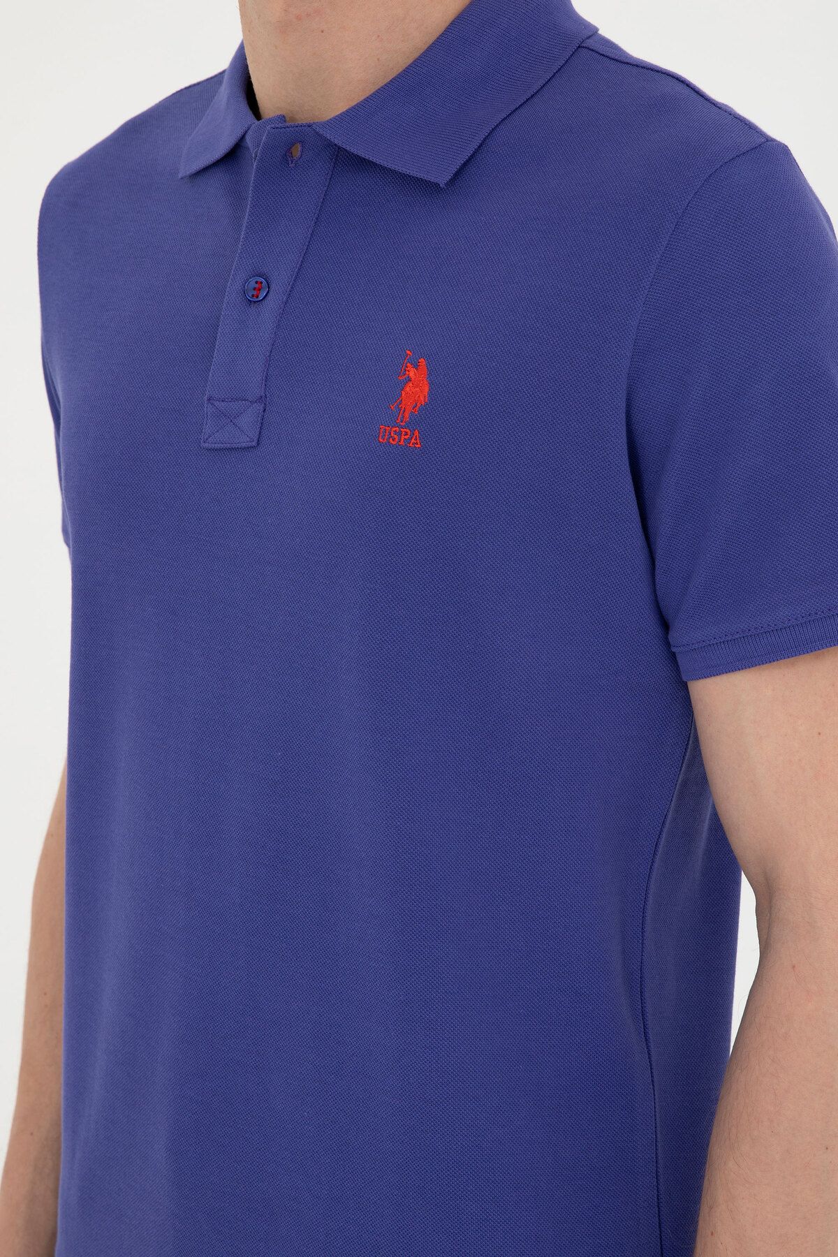 تی شرت یقه پولو آبی مردانه اصلی U.S. Polo Assn.