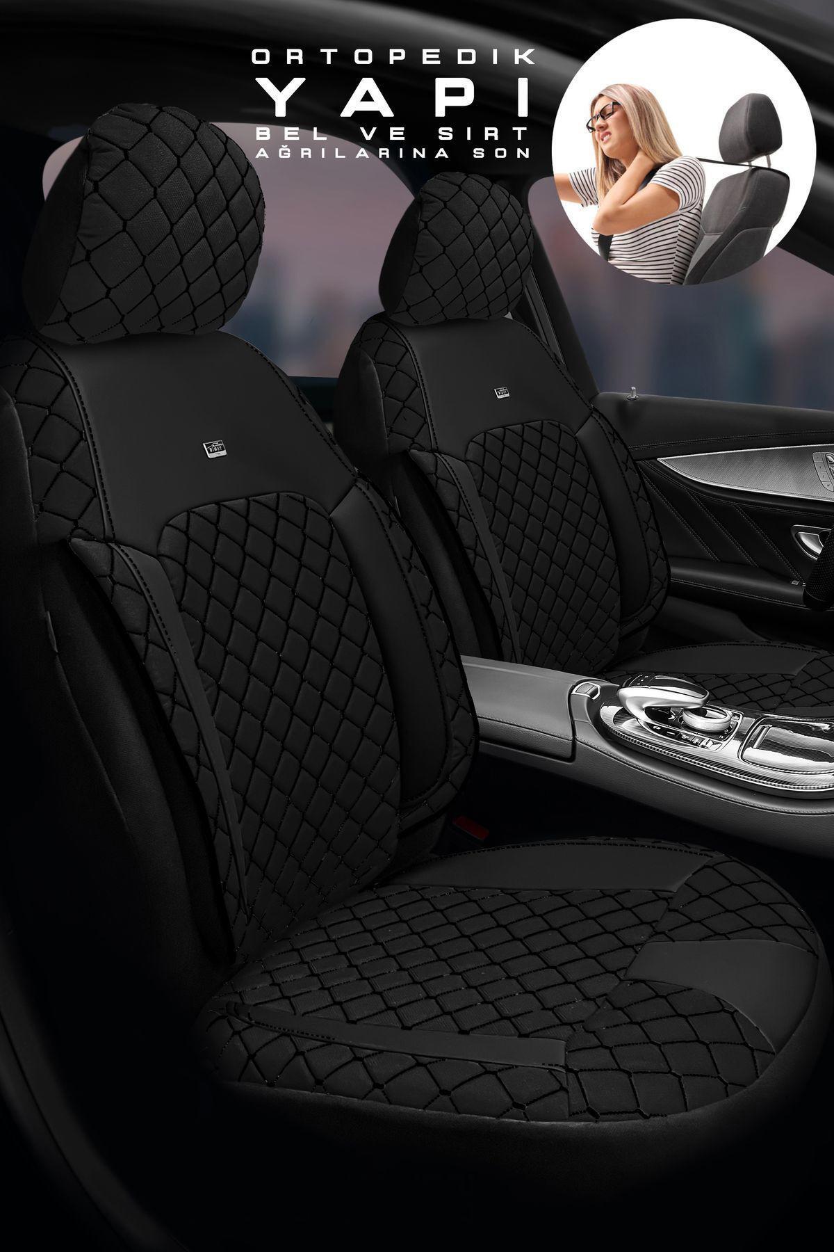 Renault Kadjar Siyah Vinil Mavi İp Direksiyon Kılıfı