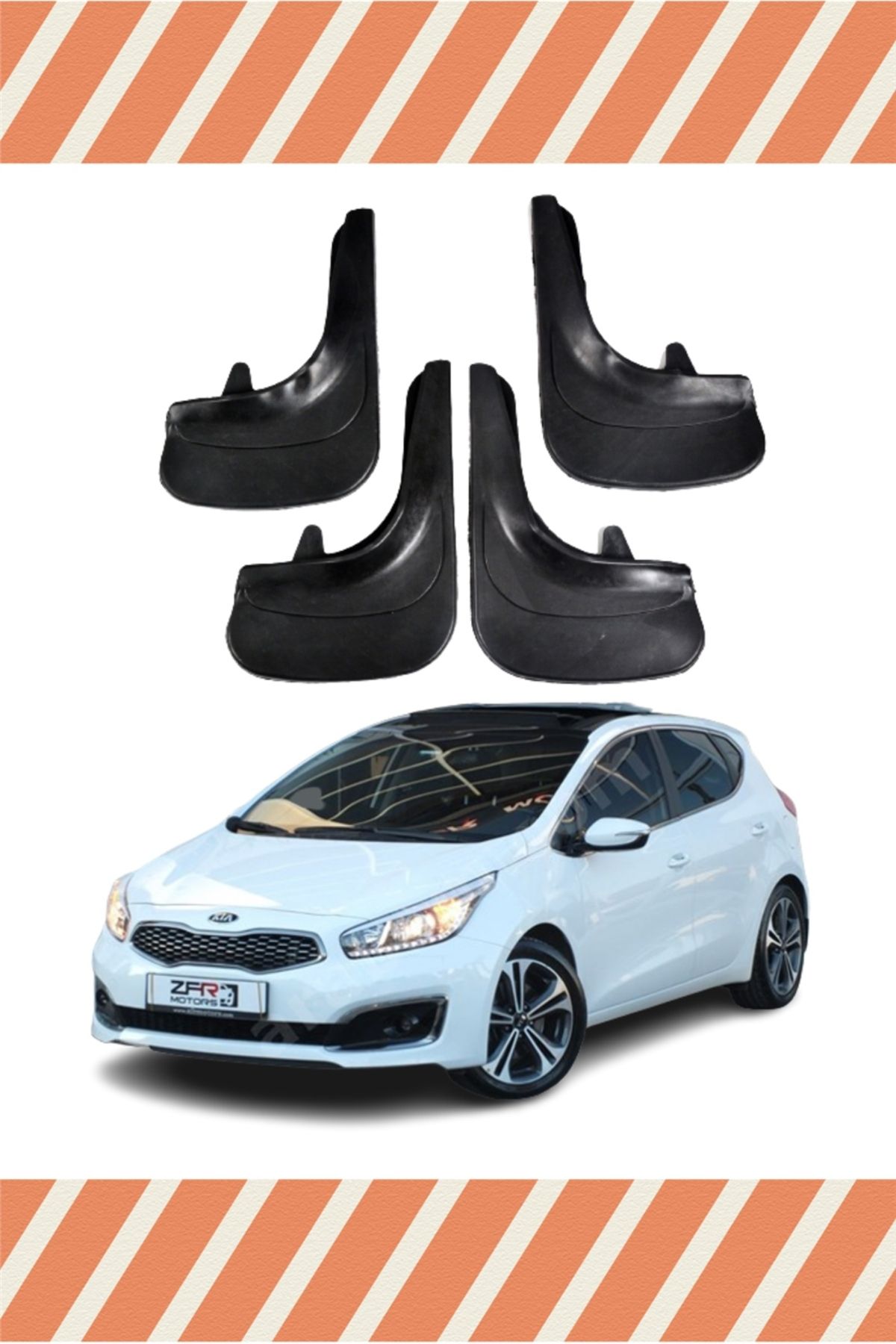 Alpax Kia Ceed racing yazılı 4’lü tozluk çamurluk paçalık
