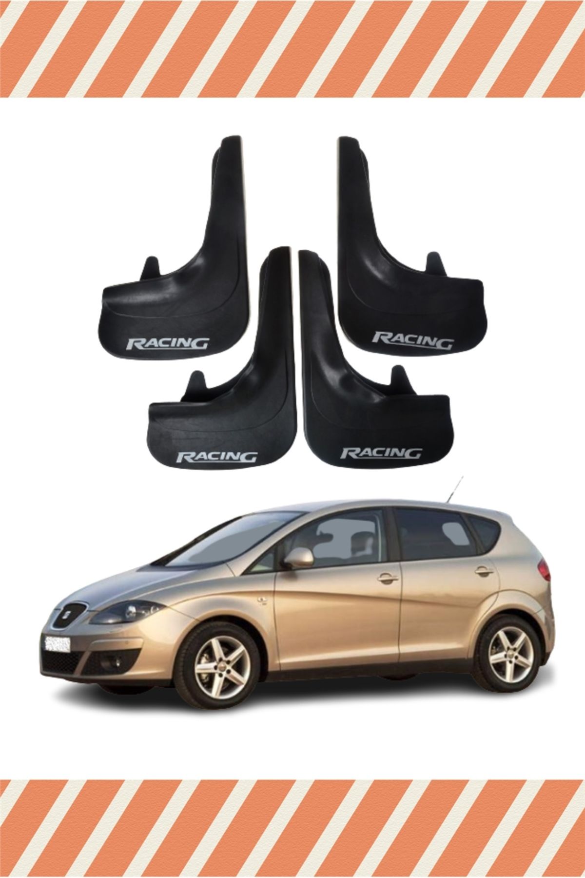 Alpax Seat Altea racing yazılı dayanıklı 4’lü tozluk çamurluk paçalık