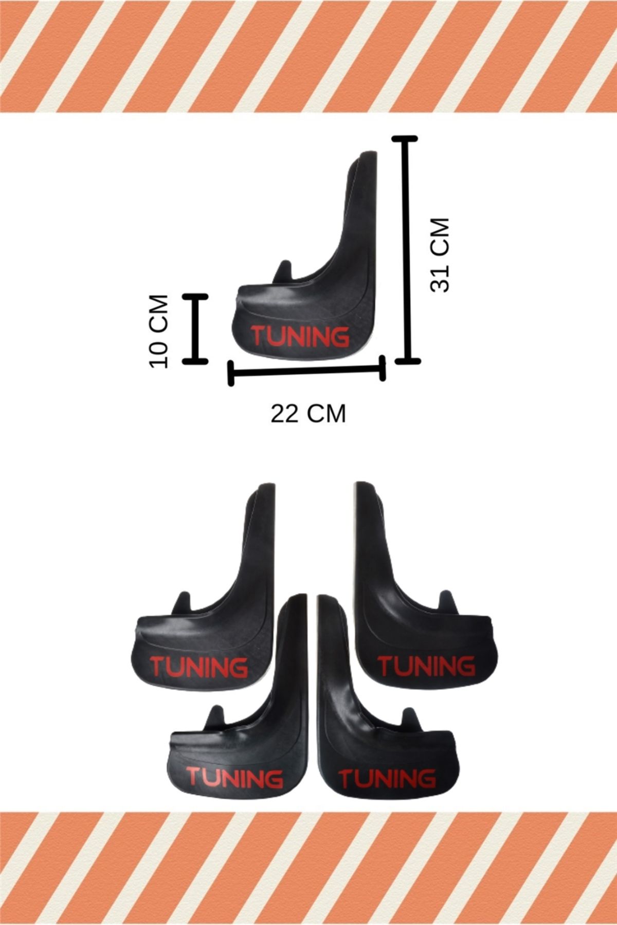 Heda Tex-Ford Fiesta 2018-2023 Set of 4 Dust Covers with Tuning Lettering - Clamshell and Clamshell 2