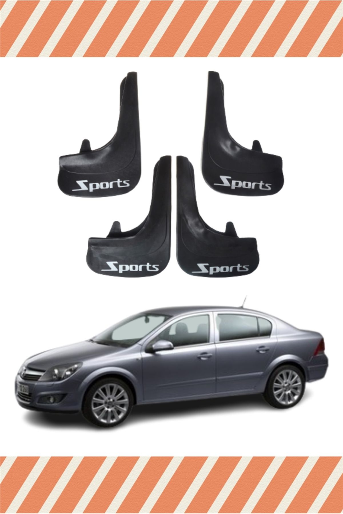 Alpax Opel Astra H Sd 2008-2017 Sports yazılı 4’lü tozluk çamurluk paçalık şık ve dayanıklı