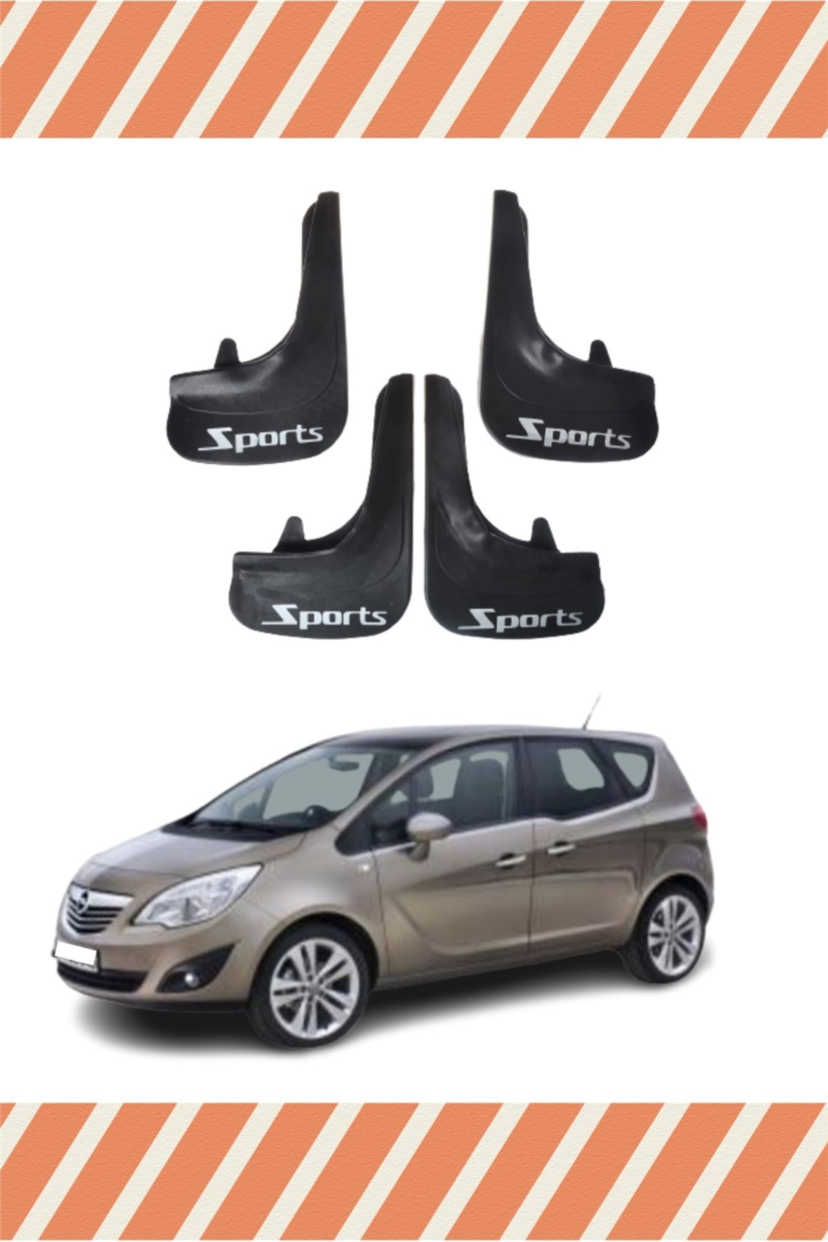 Alpax Opel Meriva Sports yazılı 4’lü tozluk çamurluk paçalık dayanıklı
