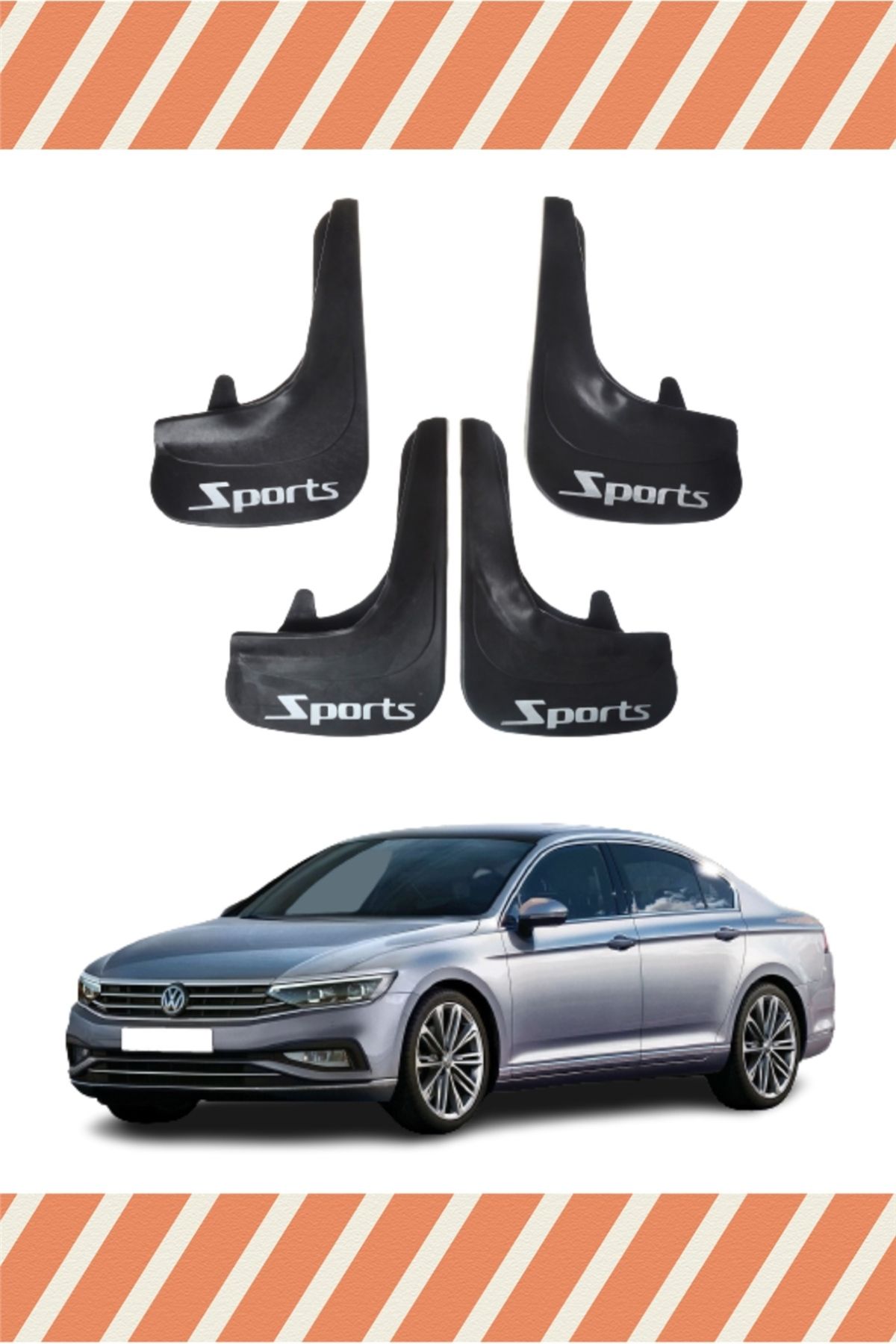 Alpax Volkswagen Passat Sports yazılı 4’lü tozluk çamurluk paçalık sağlam