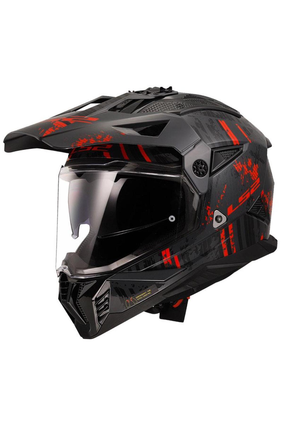 LS2 Pıoner 2 Crazy Mat Siyah-gri-kırmızı Kask - Fiyatı, Yorumları