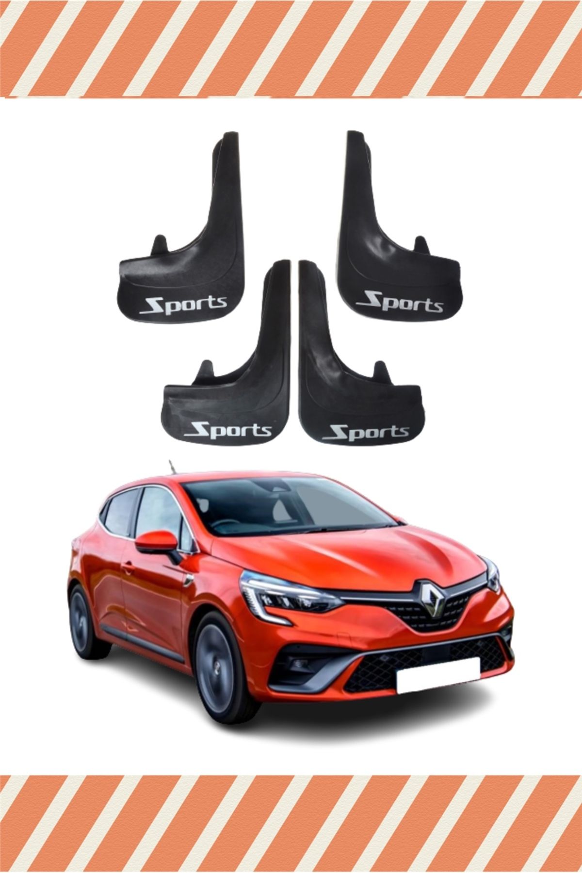 Alpax Renault Clio 5 Hb 2019-2021 Sports yazılı 4’lü tozluk çamurluk paçalık
