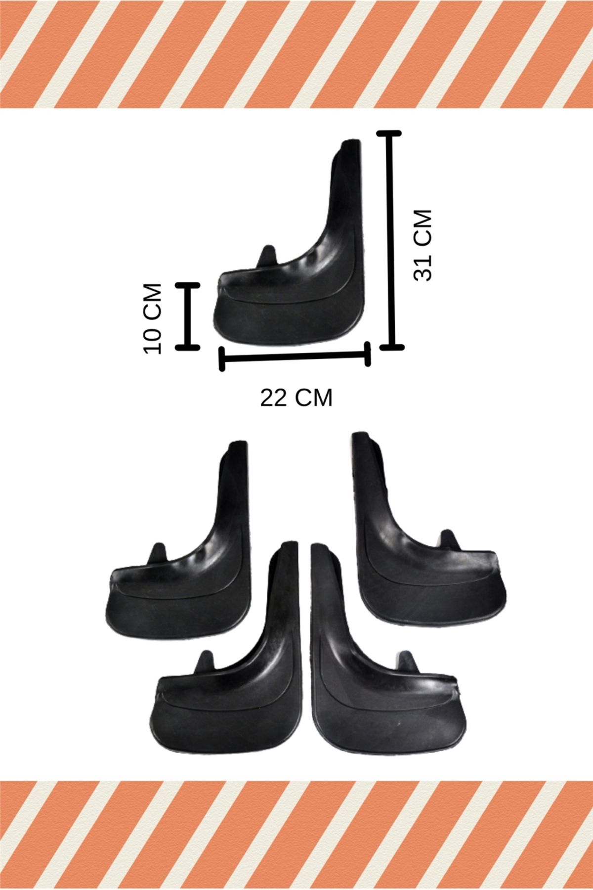 Heda Tex-Yb Toyota Proace City Racing Written 4-Piece Leggings Mudguard Mudguard 2