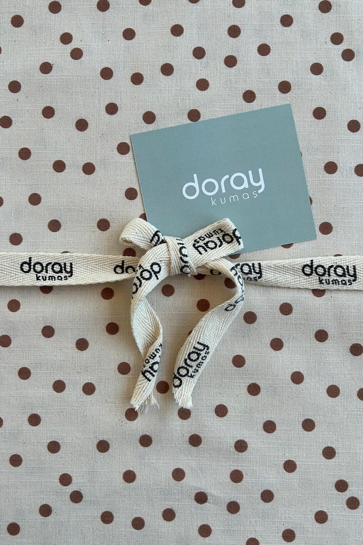 Doray Kumaş-Small Polka Dot Patterned Double Layer Cotton Muslin Fabric / Dry 159 3
