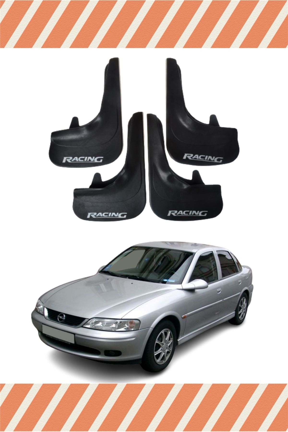 Alpax Opel Vectra B 1995-2002 Racing yazılı 4’lü tozluk çamurluk paçalık dayanıklı