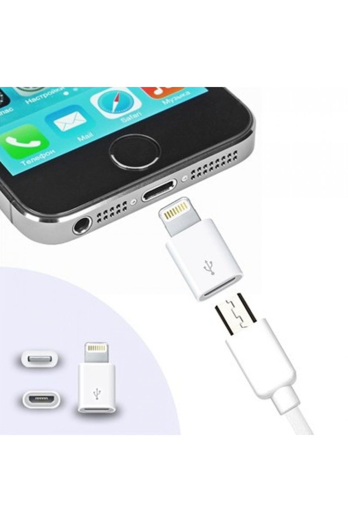 Lunaross Apple iPhone / iPad Micro Usb Dönüştürücü Adaptör OTG Aparat (4914)