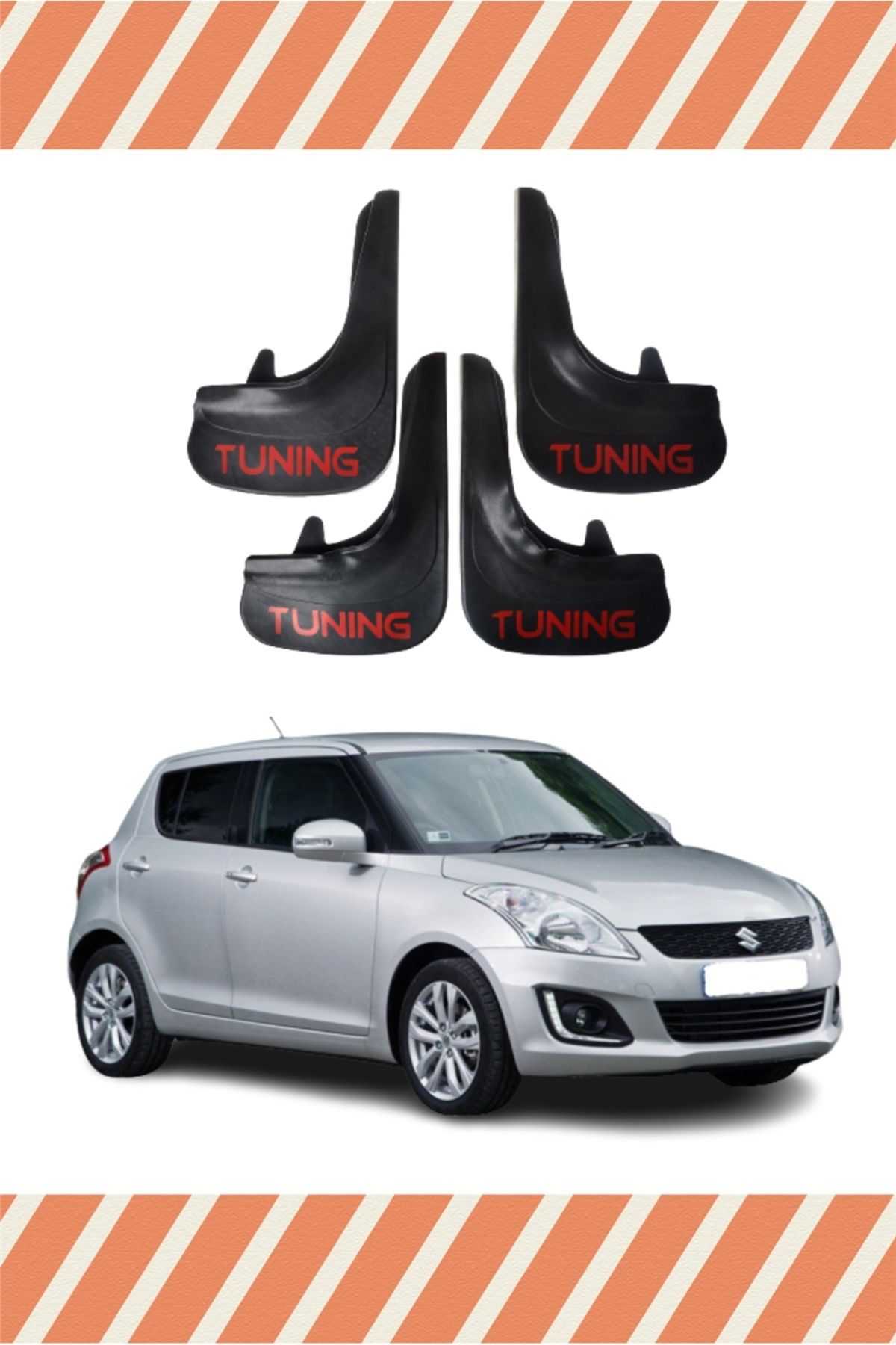 Alpax Suzuki Swift tuning yazılı 4’lü tozluk çamurluk paçalık