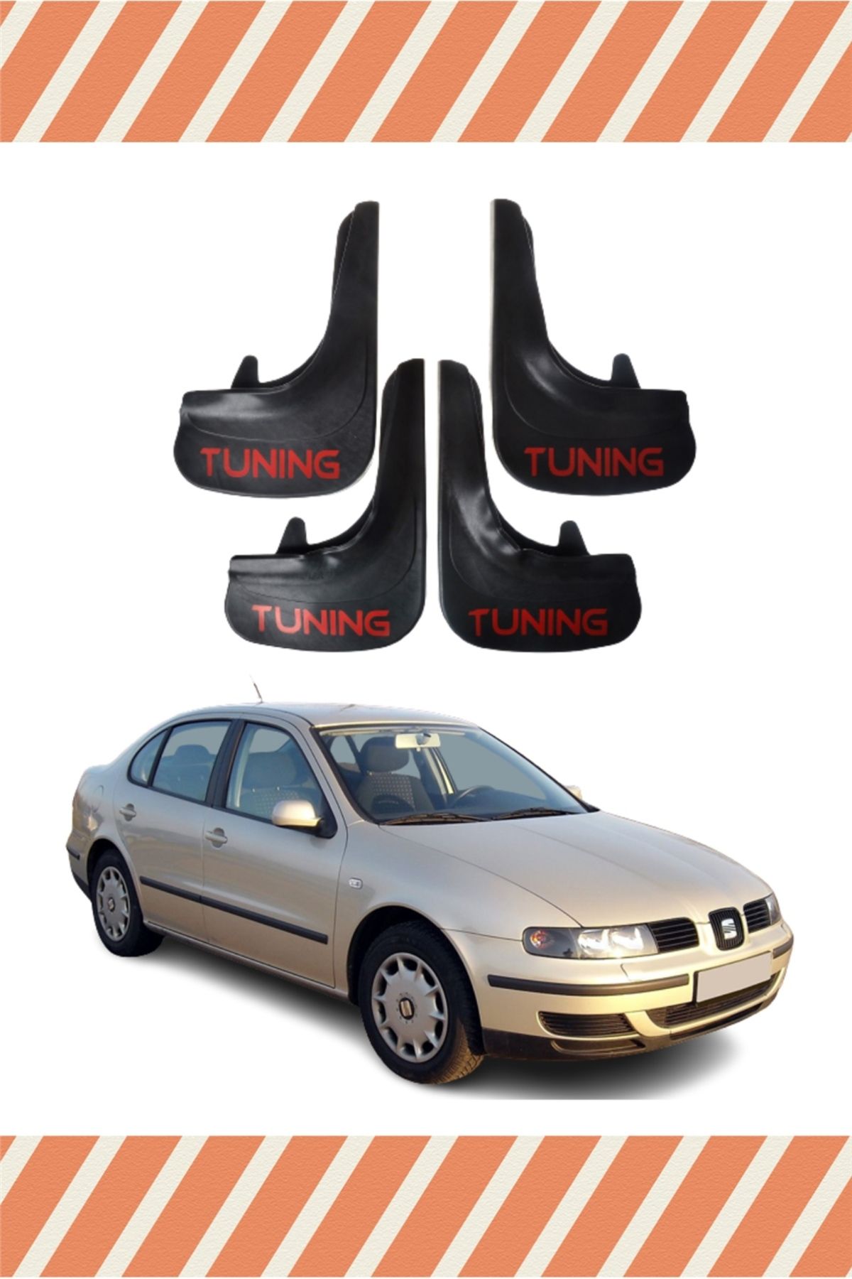 Alpax Seat Toledo Tuning yazılı 4’lü tozluk çamurluk paçalık şık koruma sağlar