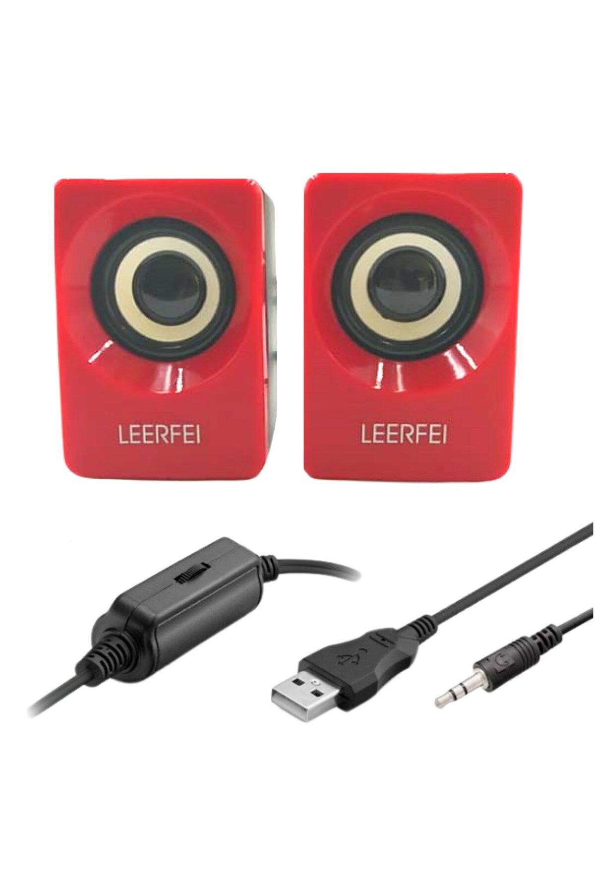 Lunaross N62 1+1 Multimedia USB ve Jacklı Mini Hoparlör Yüksek Stereo Ses Sistemi (4914)