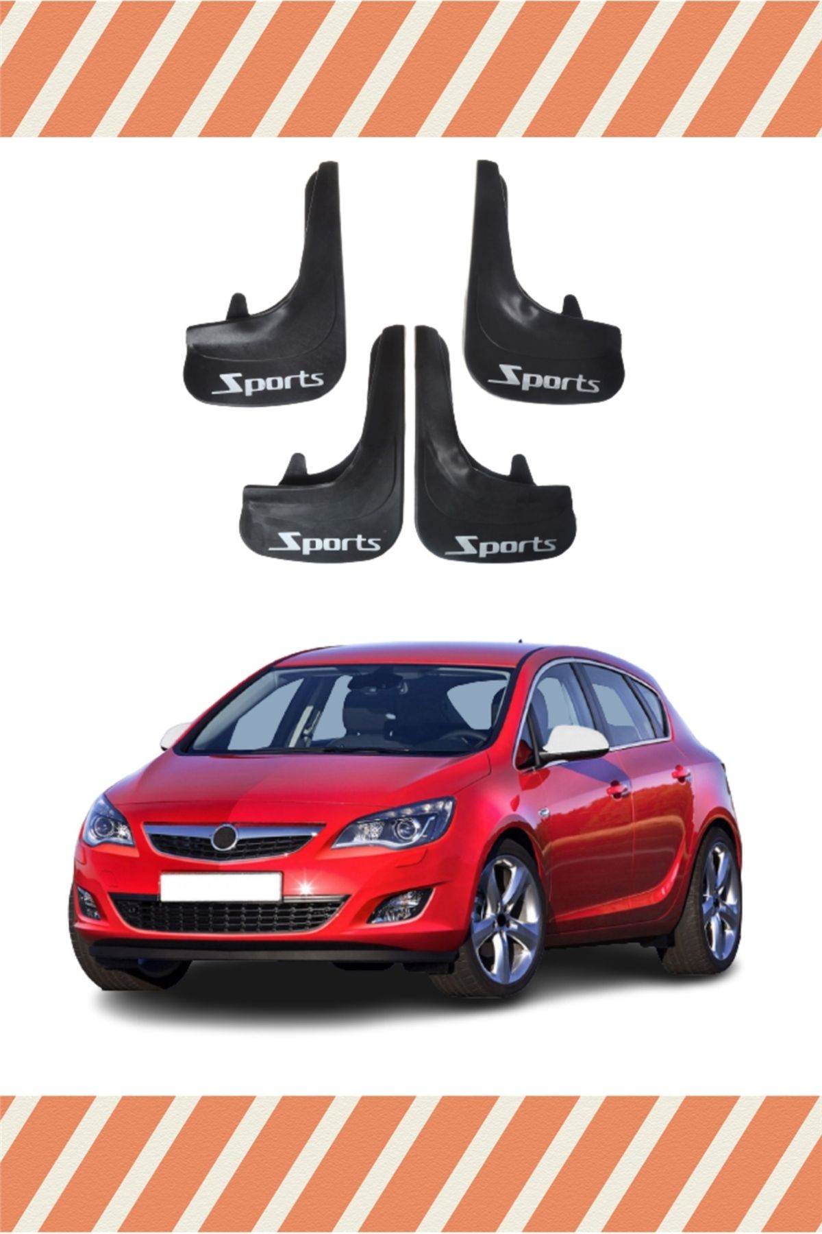 Alpax Opel Astra J tüm kasalar sports yazılı 4’lü tozluk çamurluk paçalık