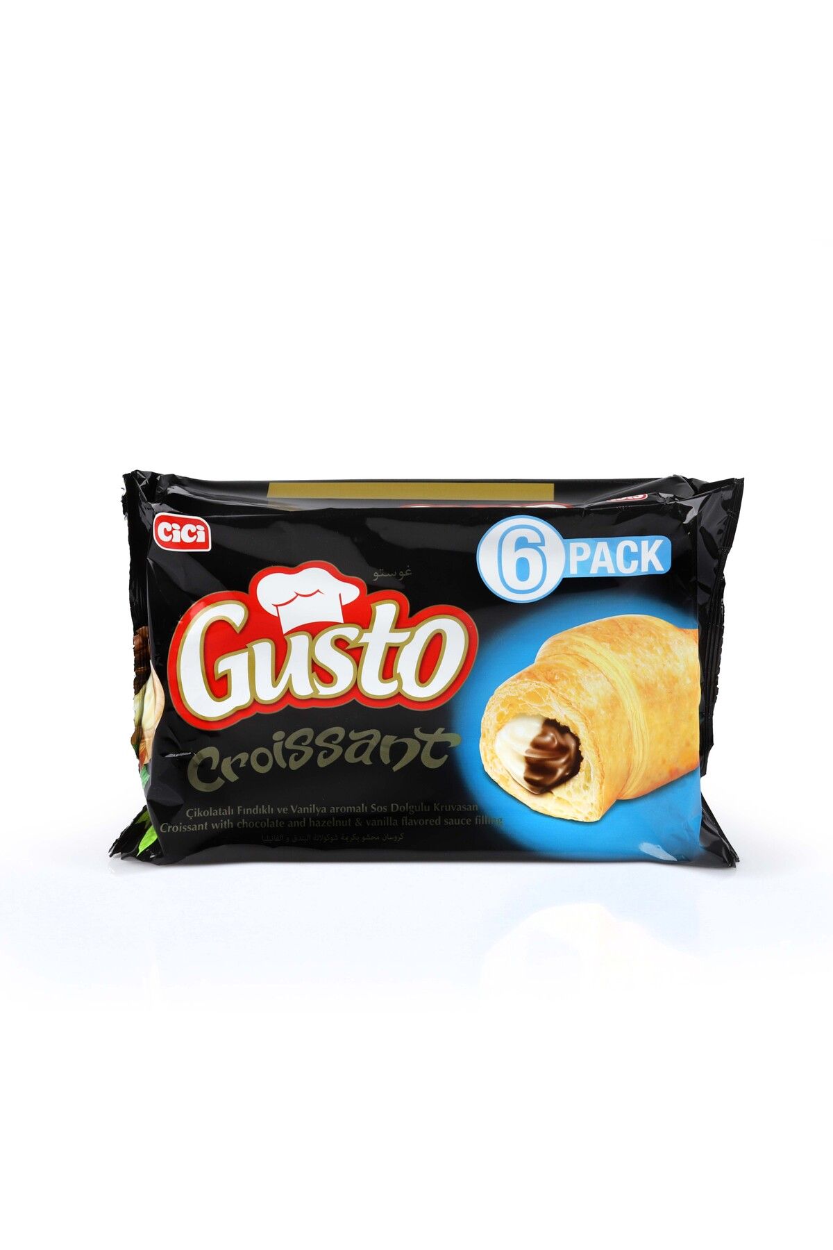 cici Gusto Kruvasan Çikolata Vanilyalı 40 Gr. 6 Adet (1 KUTU)