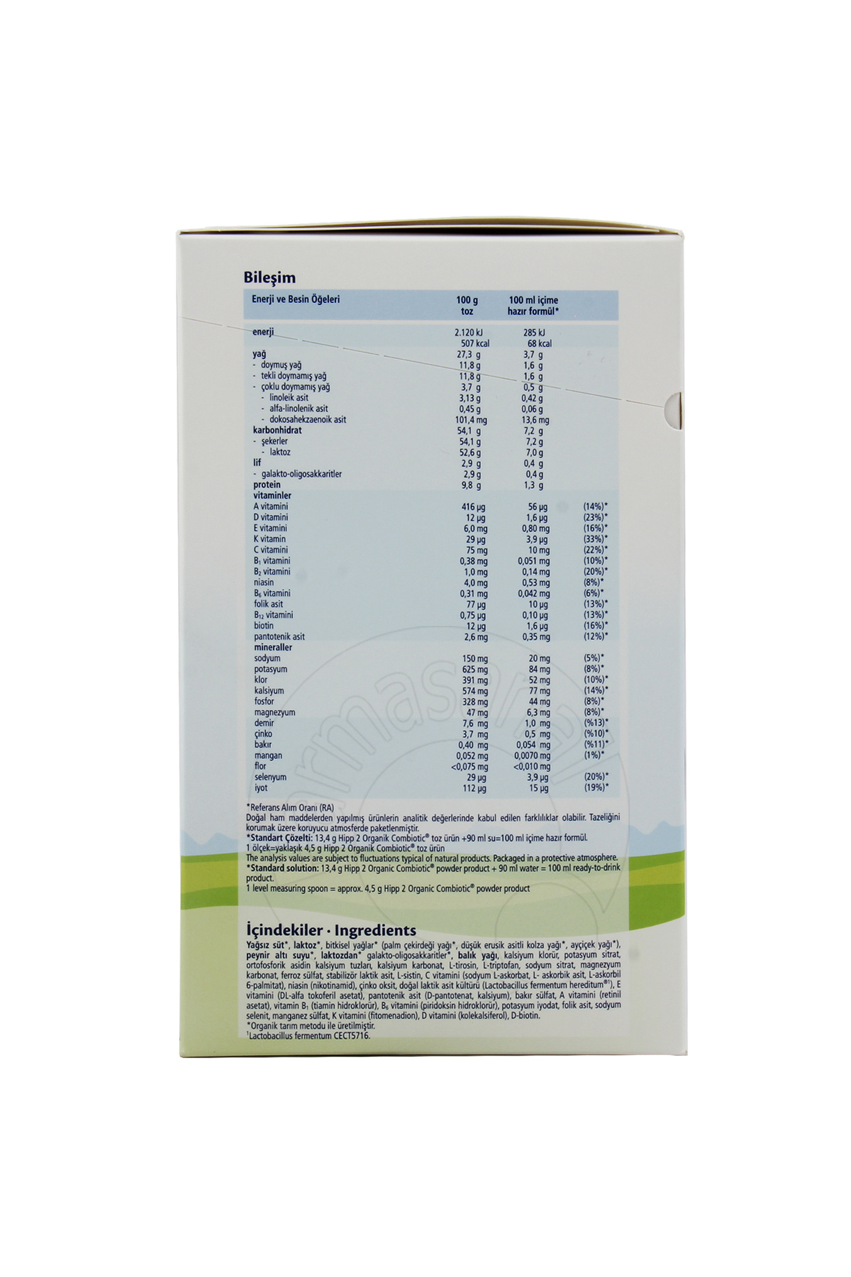 Hipp 2 Organik Combiotic Devam Sütü 800 gr fotoğrafı 2 (önizleme)