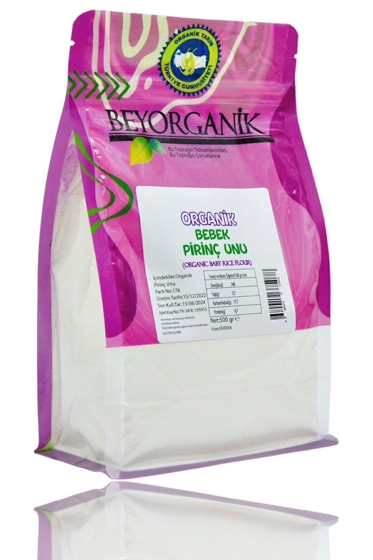 BEYORGANİK Organik Bebek Pirinç Unu 500gr