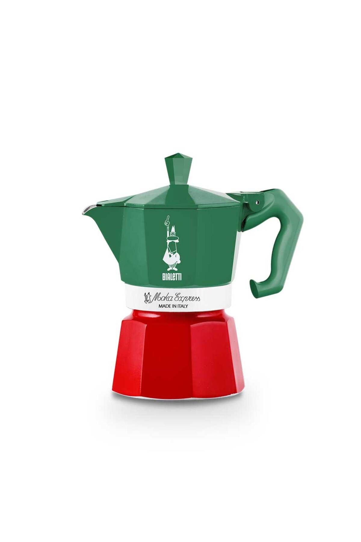 Bialetti Moka Pot Exclusive Italia 3 Cup Yeşil Kırmızı