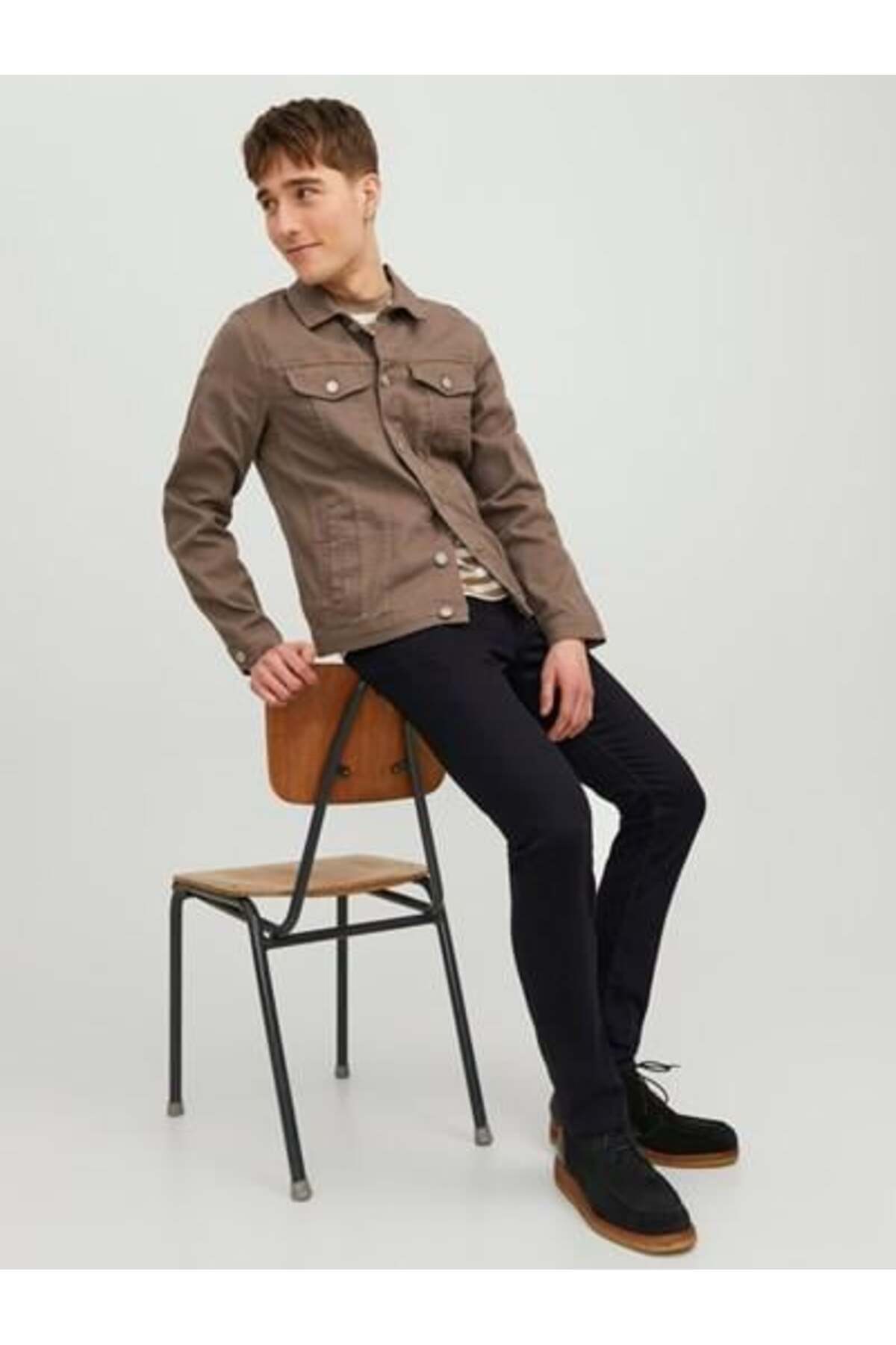 شلوار جین مردانه راسته فاق نرمال | جک اند جونز Jack & Jones 12113450 - تصویر 4
