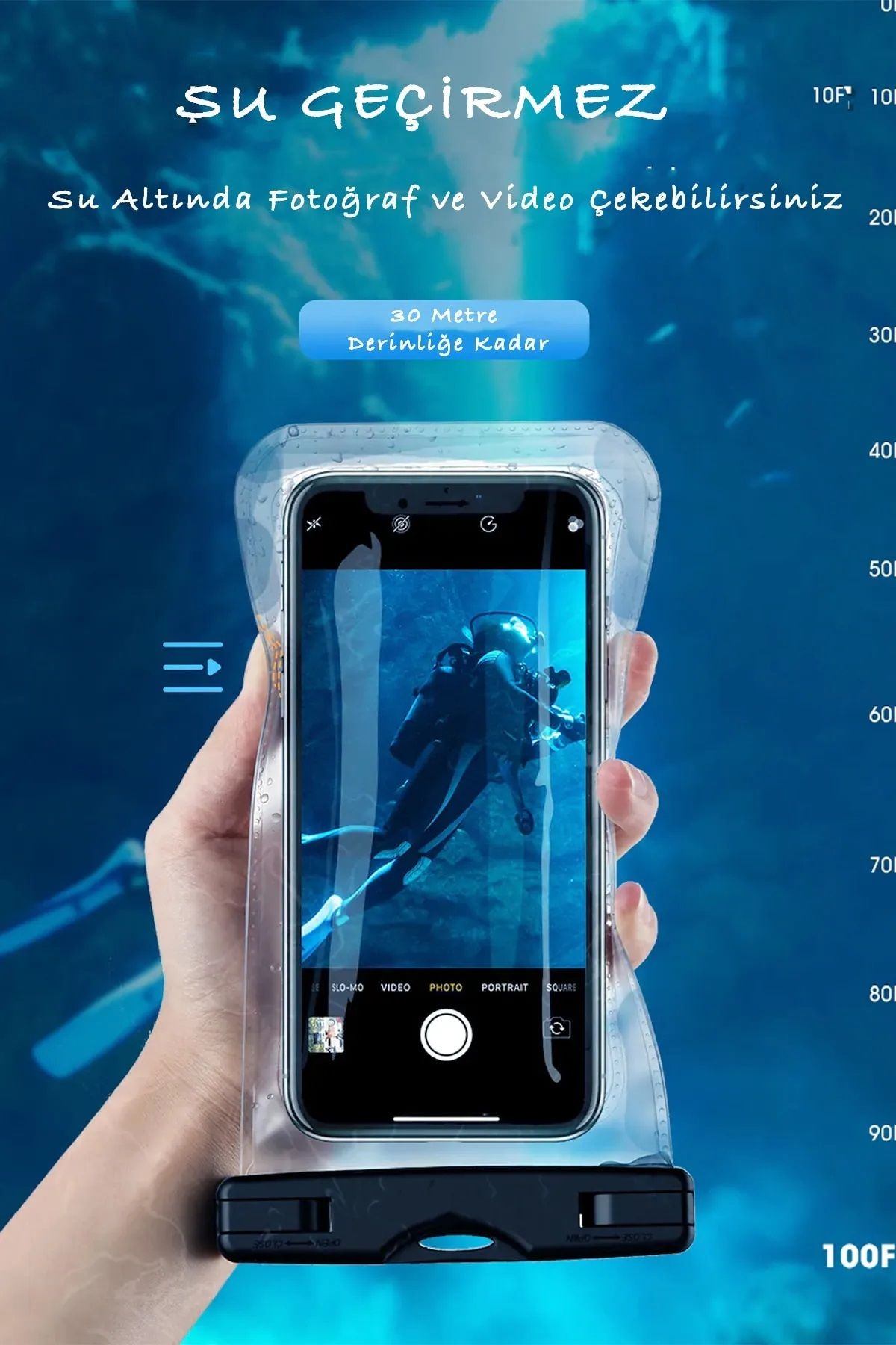 DC TECNO Su Geçirmez Kılıf Askılı Telefon Kılıfı Su Altı Kabı