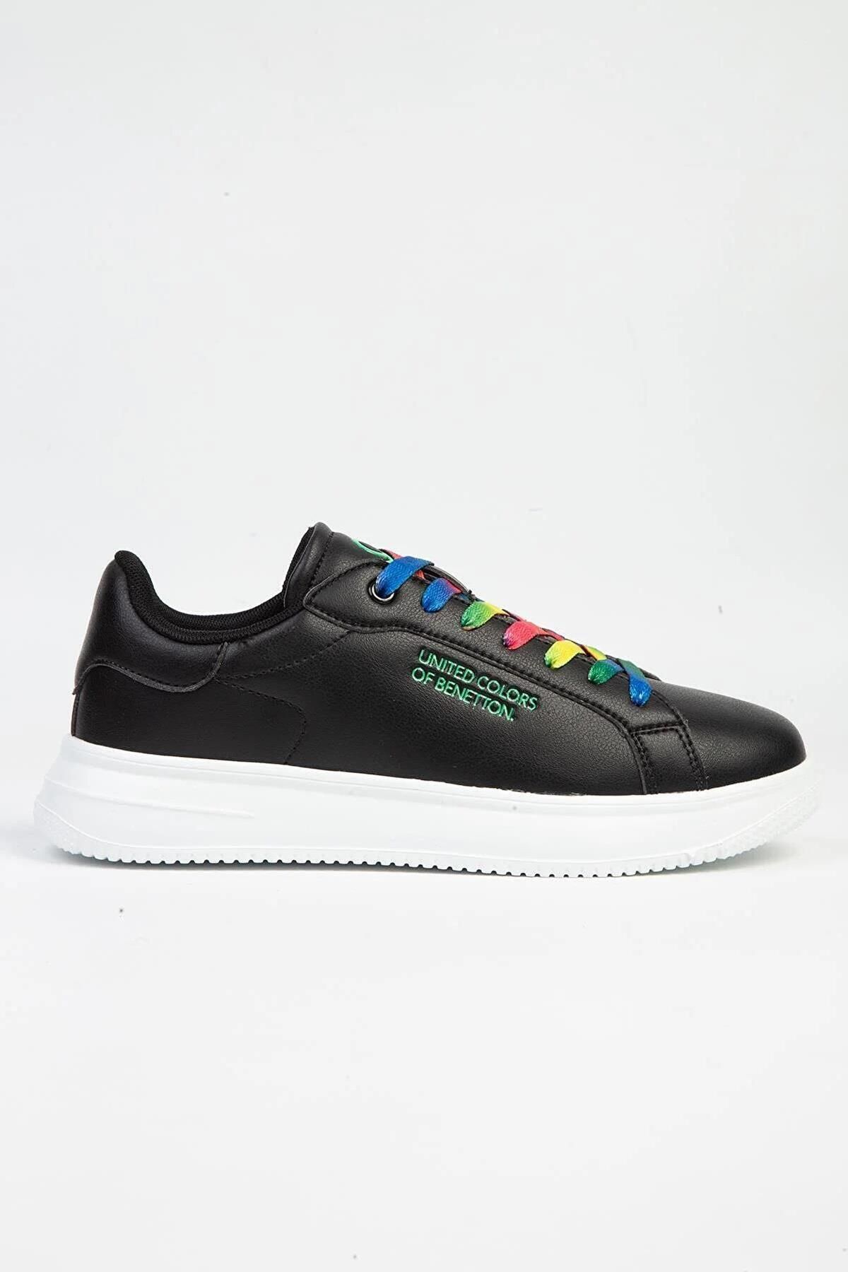 Benetton Bnı-10061 4205 Pantofi Sport Pentru Femei Importați-negru Alb Femeie - 40