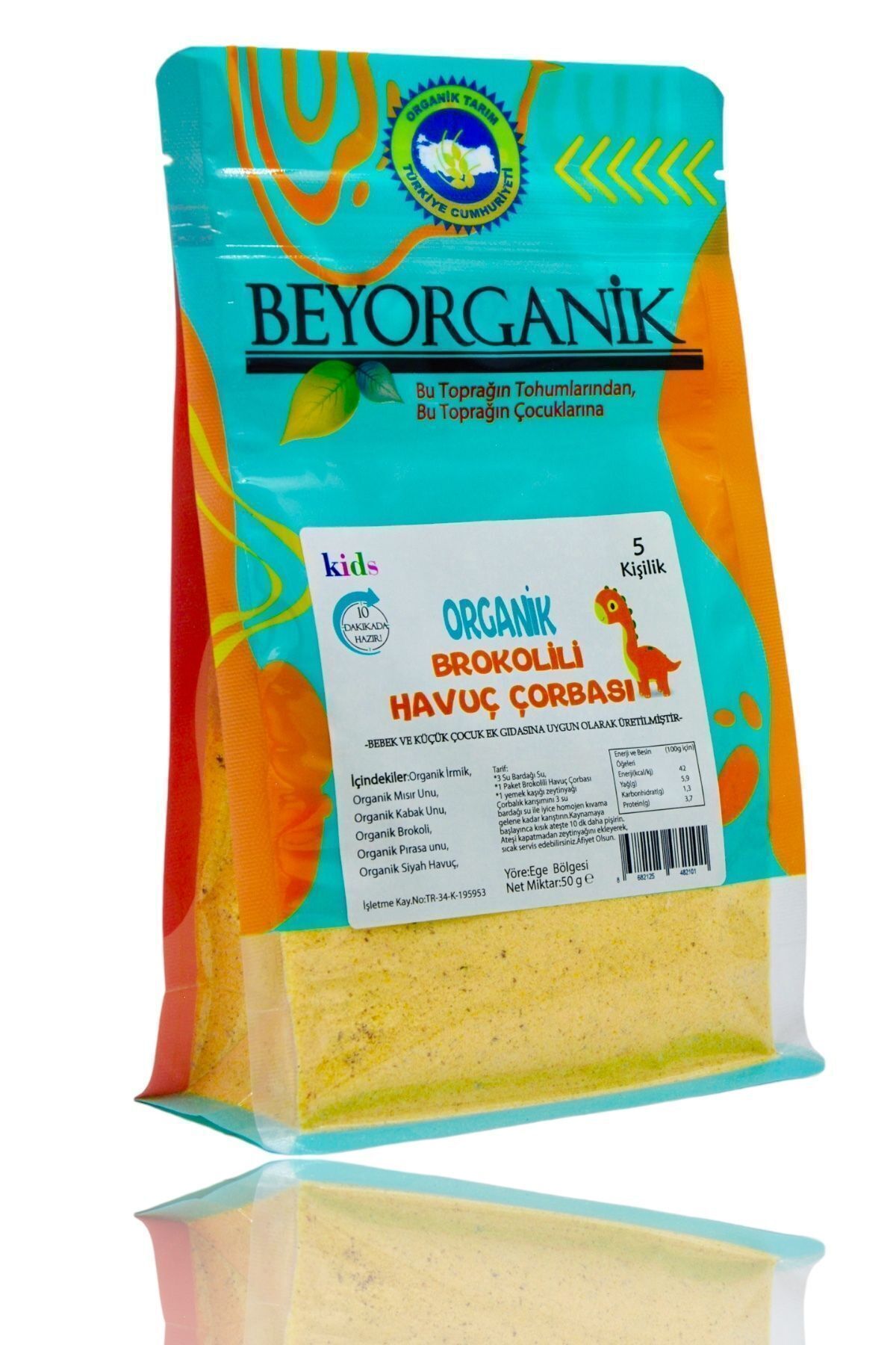 BEYORGANİK Organik Brokolili Havuç Çorbası 50gr