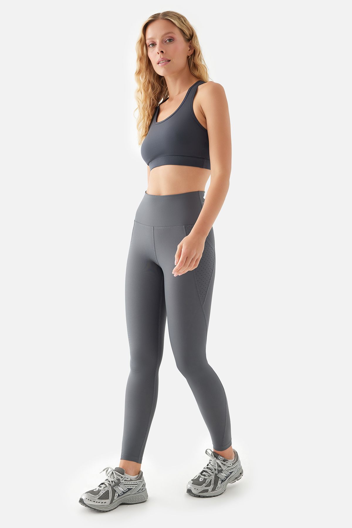 Superstacy-Peggy High Waist Mesh Pocket Smoked Sports Leggings 2