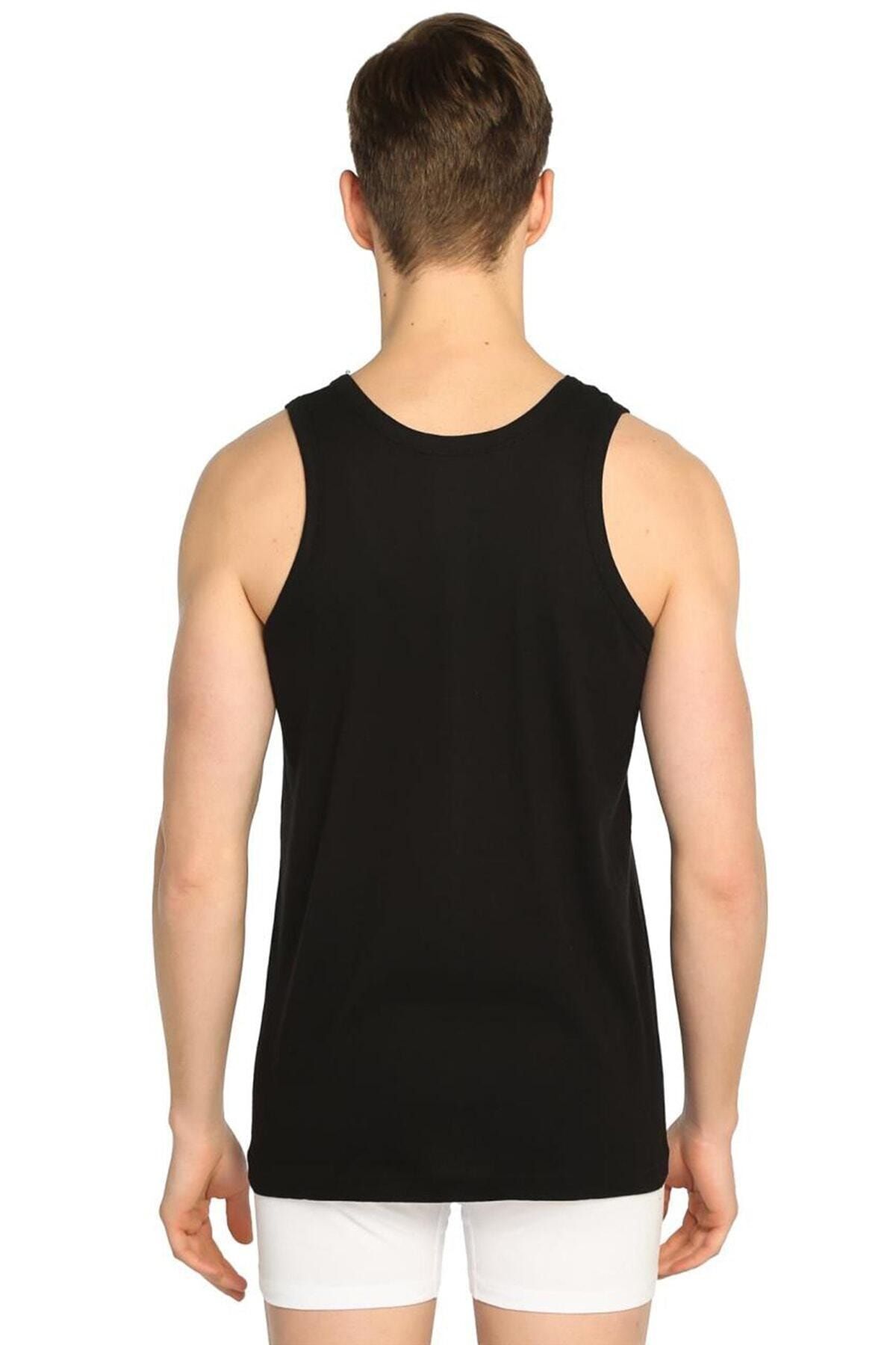 Tutku-Ανδρικό Μαύρο 3 Πακέτο Rib Classic Athlete ELF568T0102CCM3 2