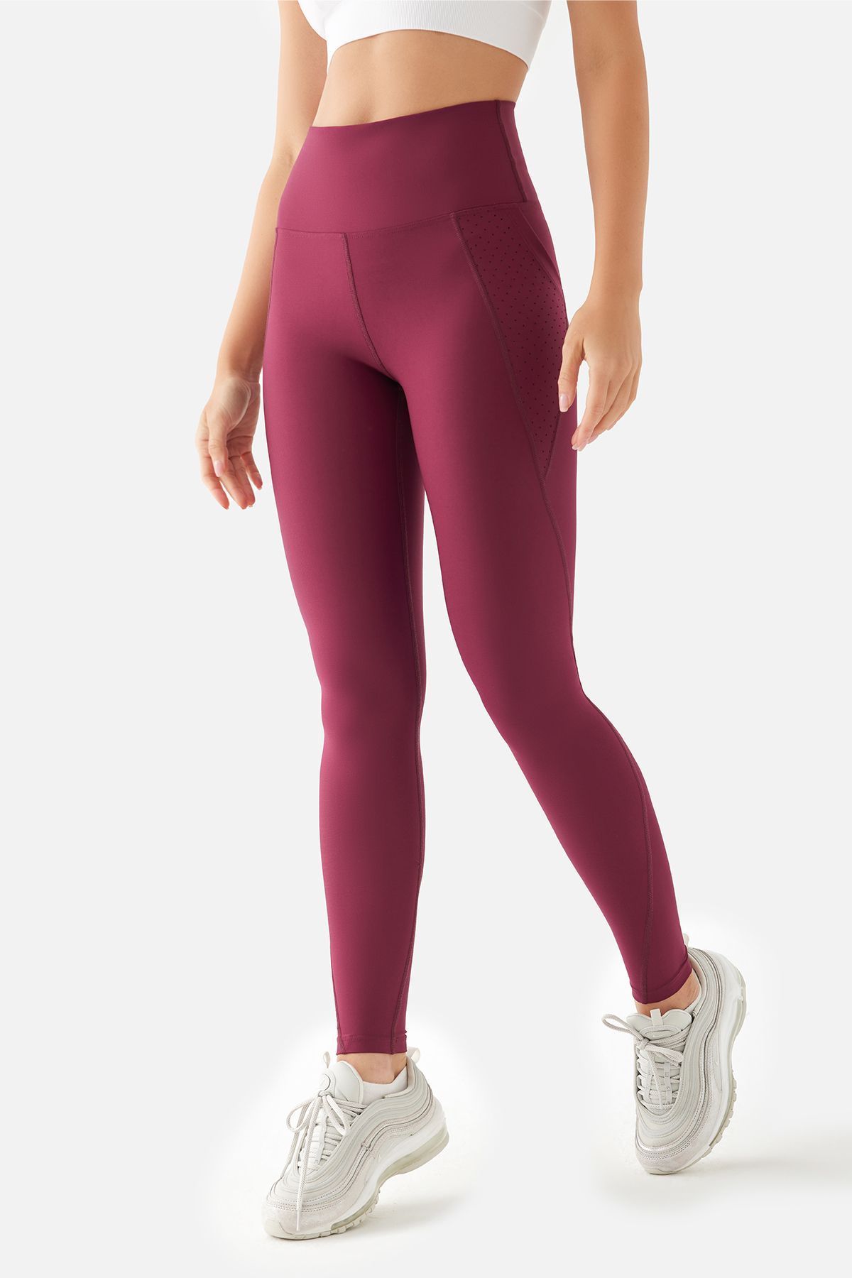 Superstacy-Peggy High Waist Mesh Pocket Cherry Sports Leggings 3