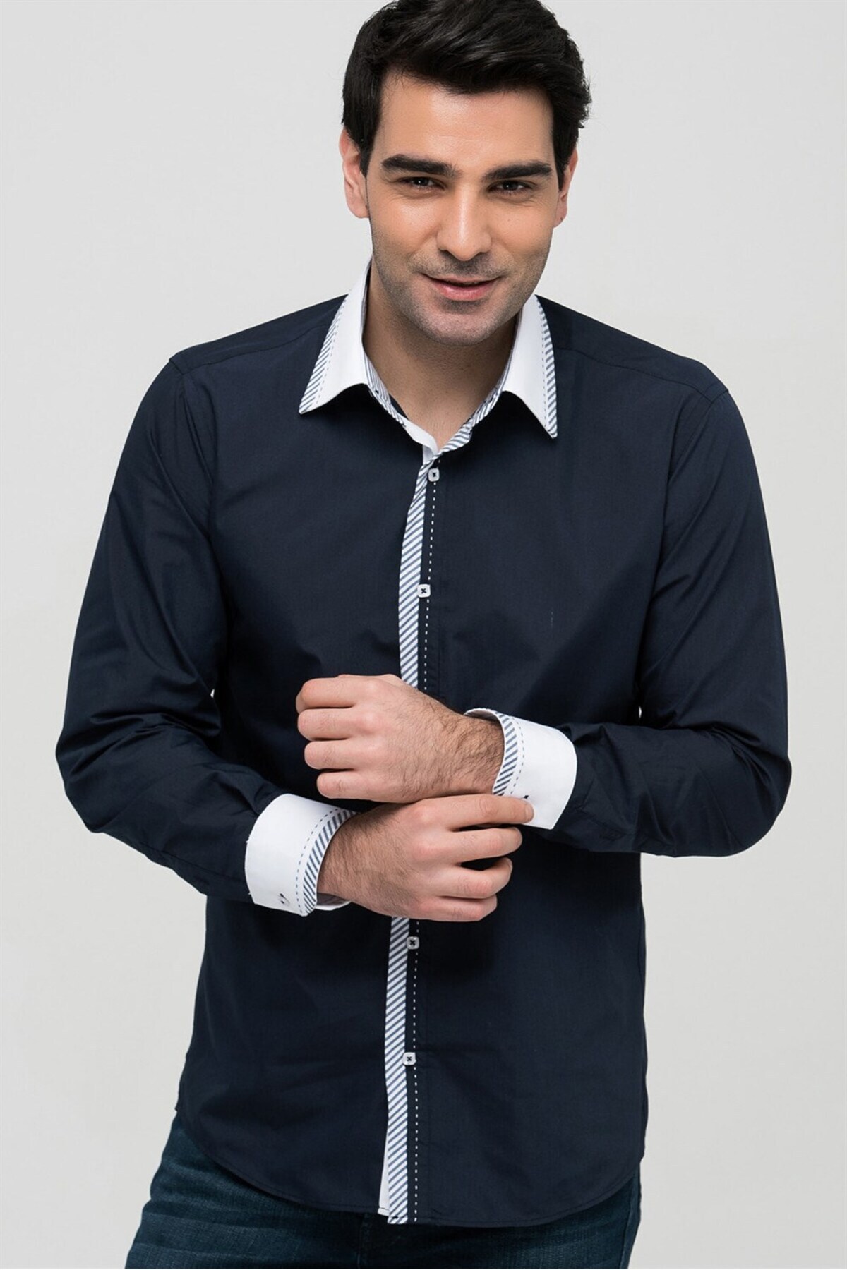 دوبری پیراهن G631 - سرمه‌ای