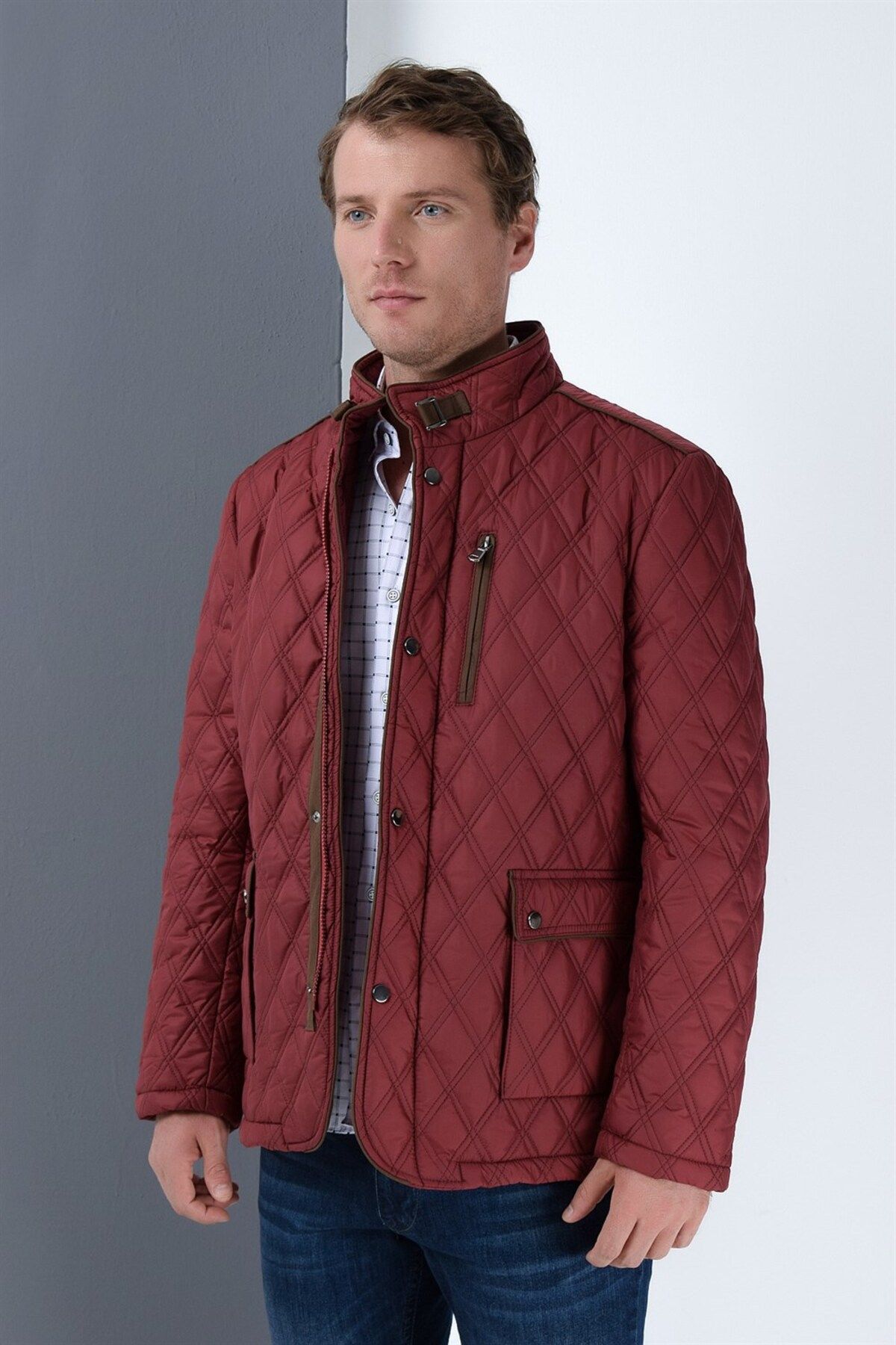 Dewberry-K8613 Coat-burgundy 5