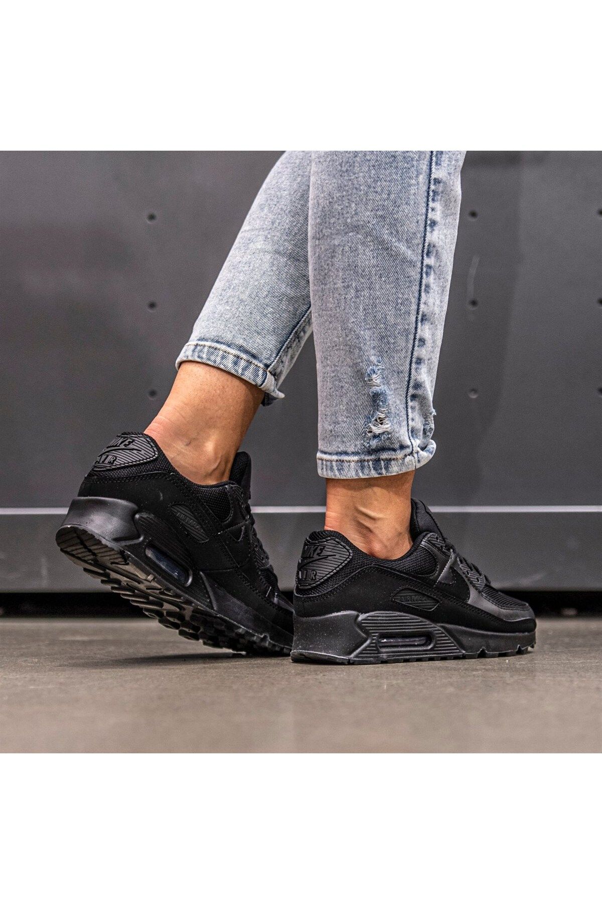 Nike-W Air Max 90 Men's Black Sports Shoes Cq2560-002 8