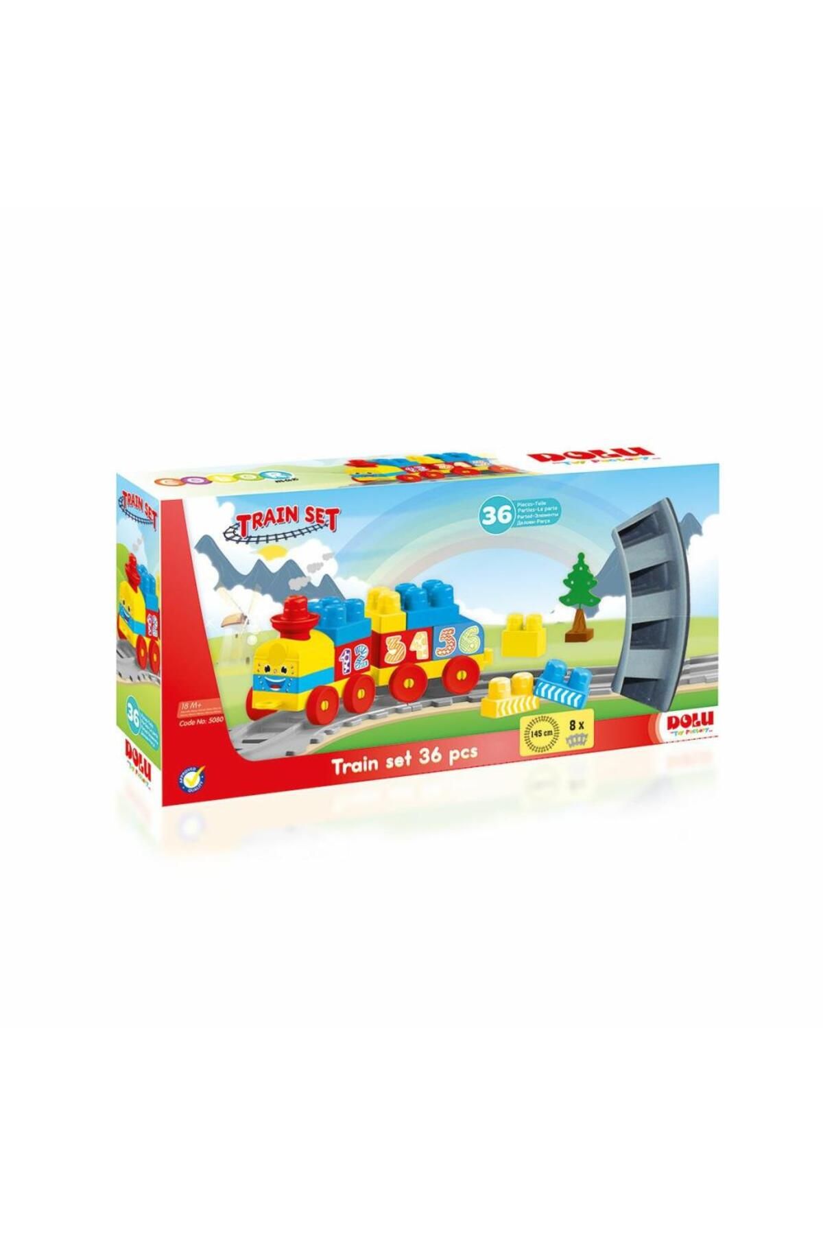 VARDEM OYUNCAK 5080 Tren Yol Set Yapı Blokları 36 Parça -Dolu