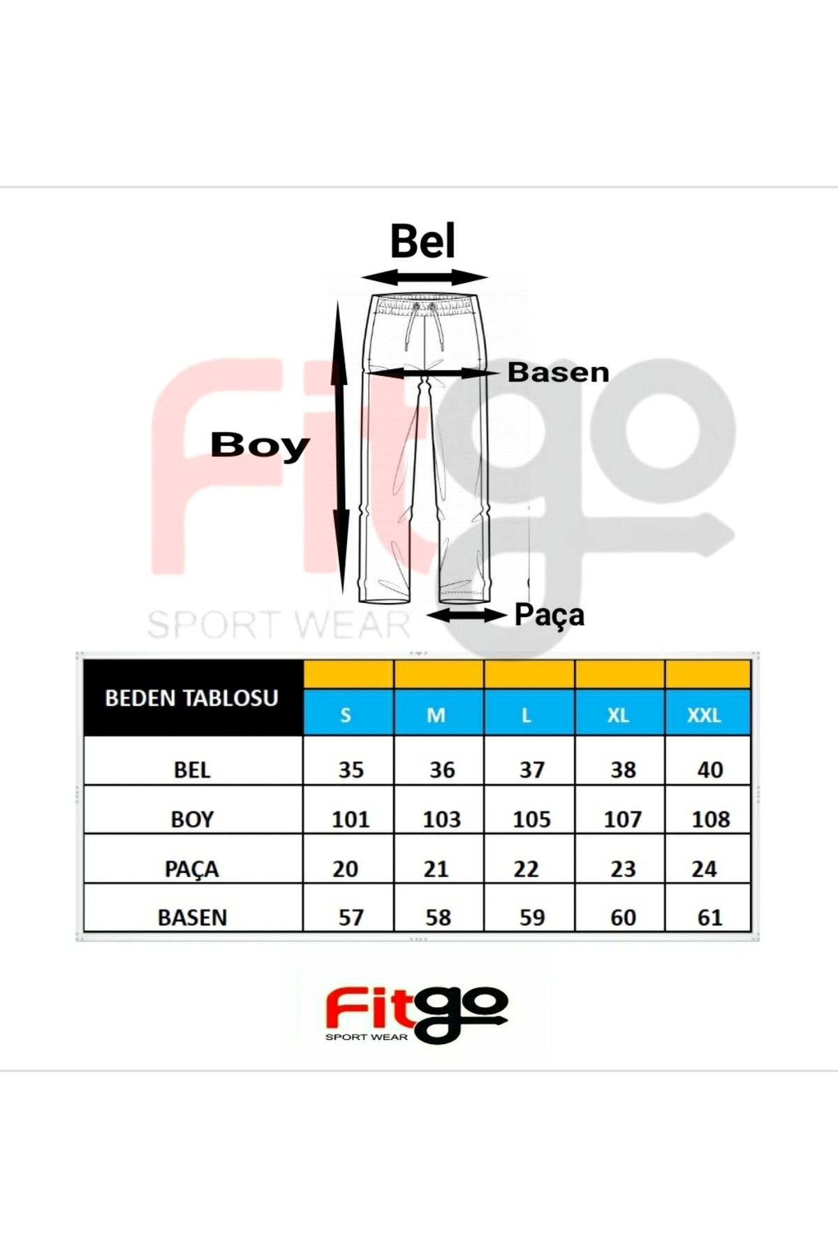 FİTGO Füme Unisex Mevsimlik Geniş Paça Rahat Kesim Baggy Eşofman Altı görsel 2