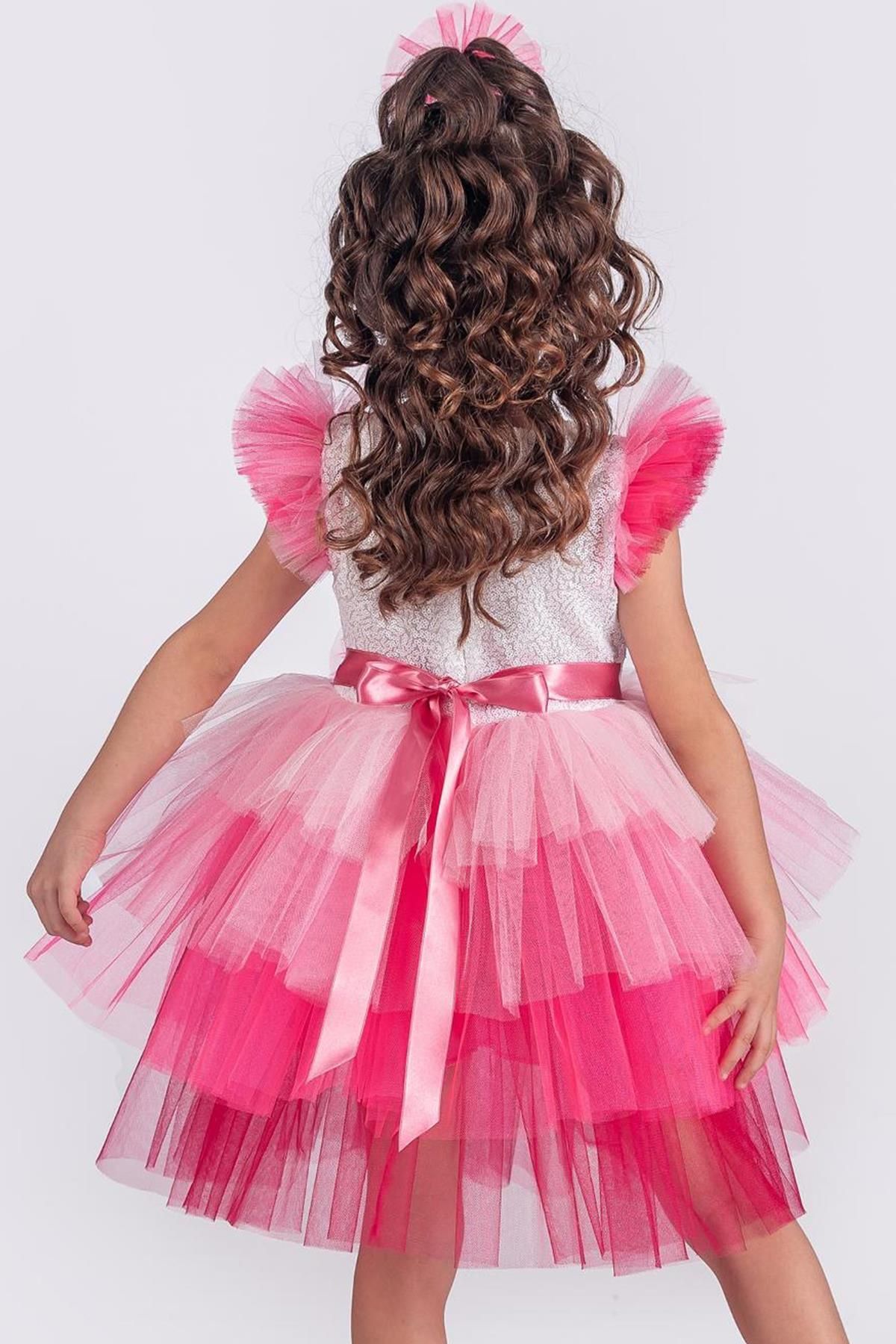 Minik Dolap-Rochie tutu cu paiete neon cu schimbare de culoare 3