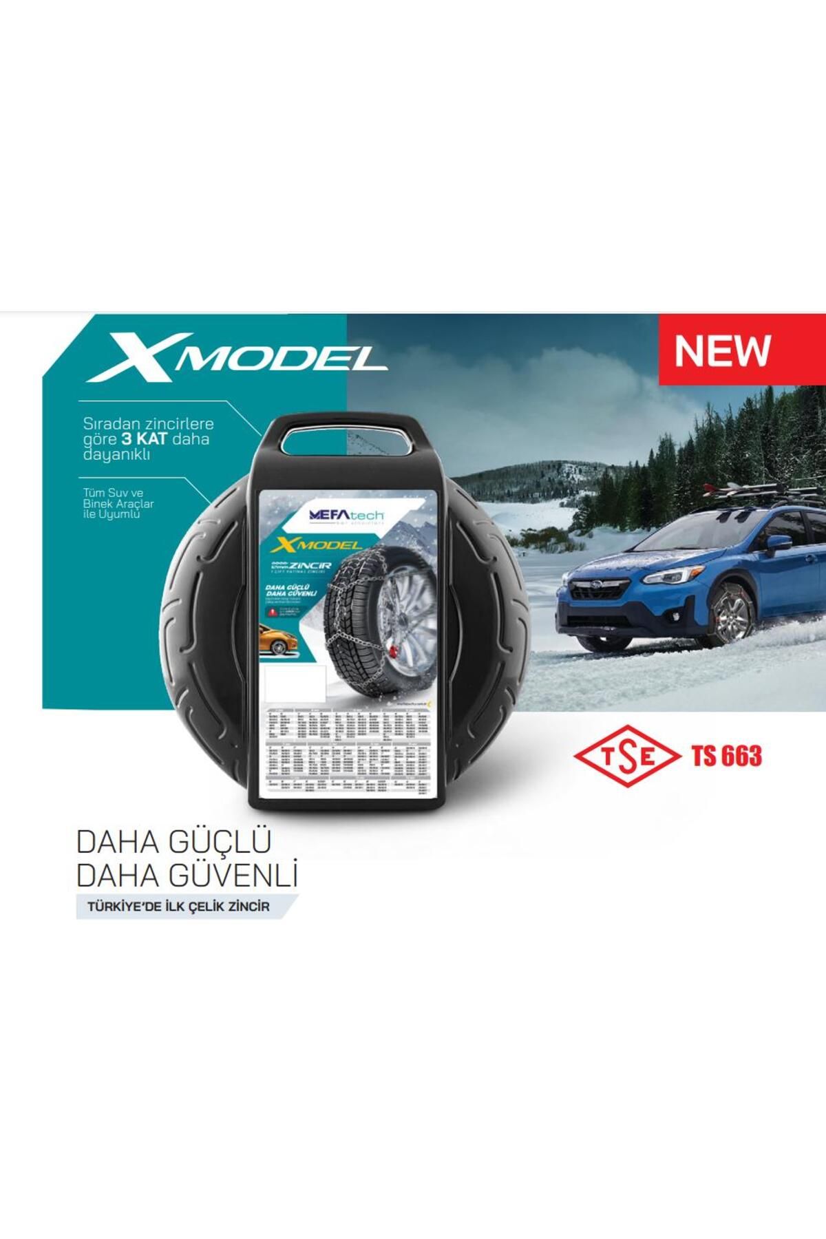 Karva-Tactical X Type Snow Skid Chain Compatible with 170x13 Sizes 1