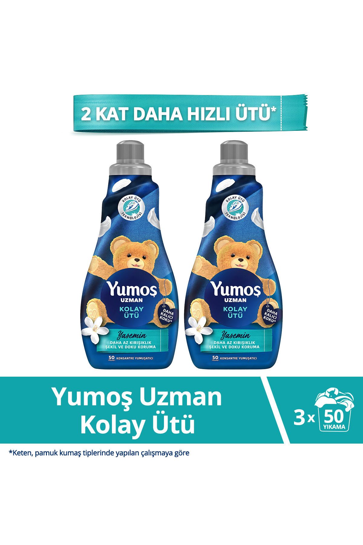 Yumoş Uzman Kolay Ütü Konsantre Yumuşatıcı 1200 ml X2