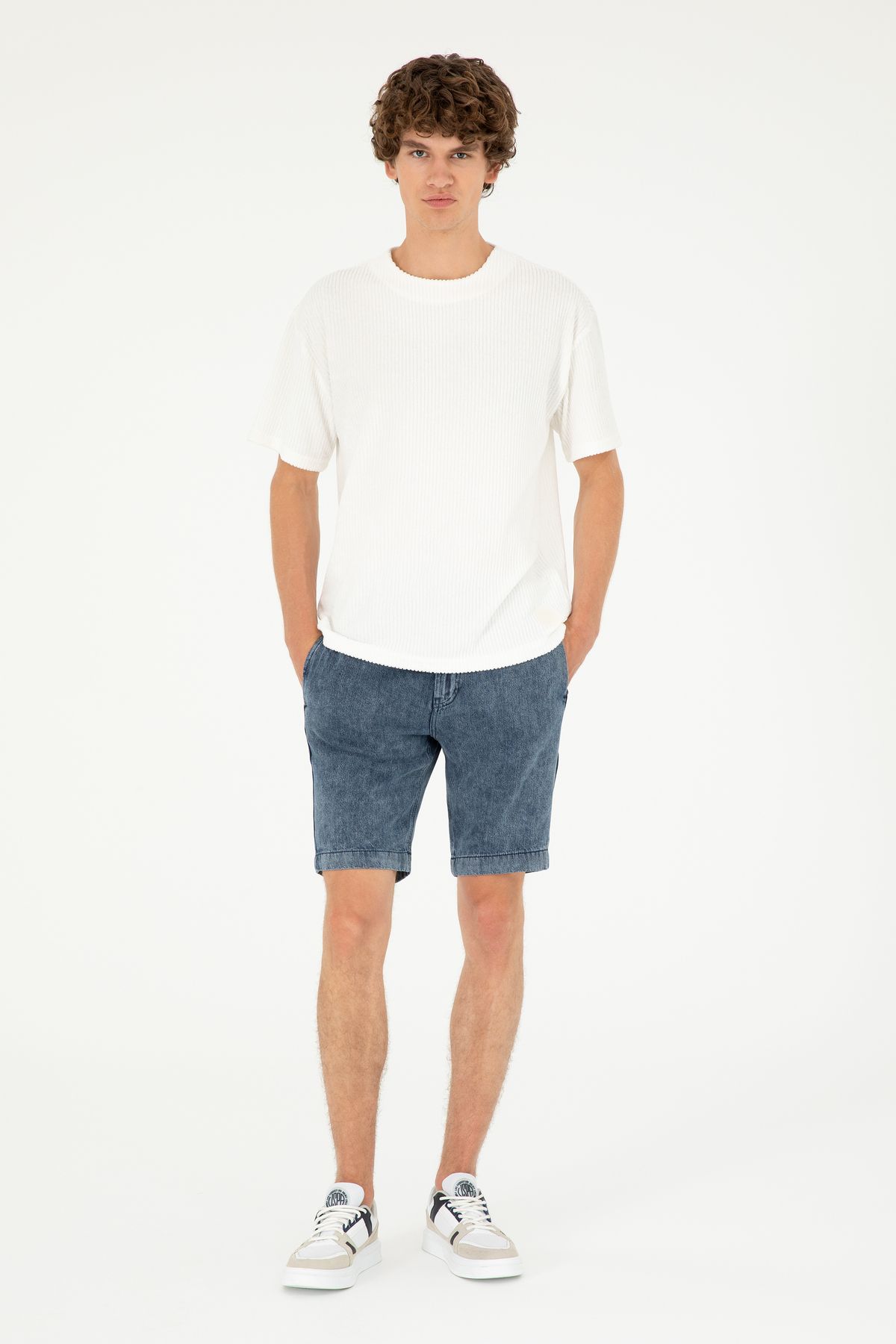 شورت جین آبی مردانه 50288971-DN0022 U.S. Polo Assn.