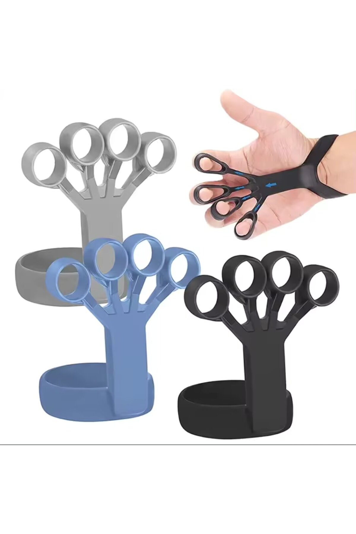Hand and Wrist Enhancer Medium Resistance Level Flexible Silicone Exercise Gym